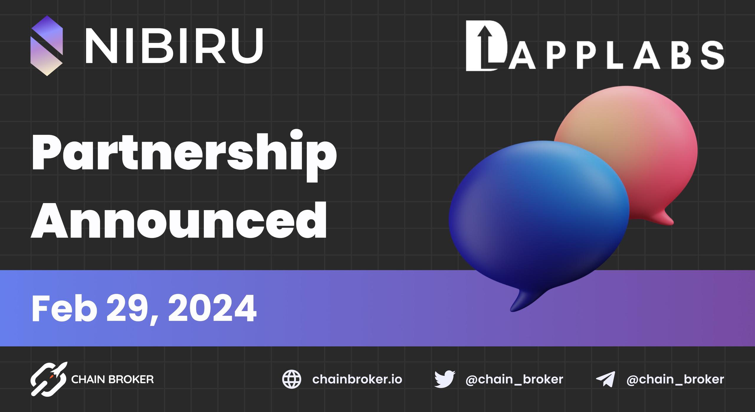 Nibiru Chain announces partnership with DappLabs