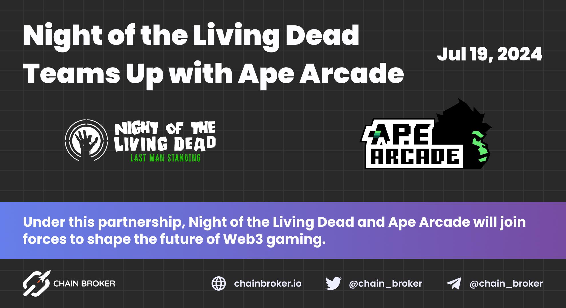Night of the Living Dead Partners with Ape Arcade Night of the Living Dead Partners with Ape Arcade