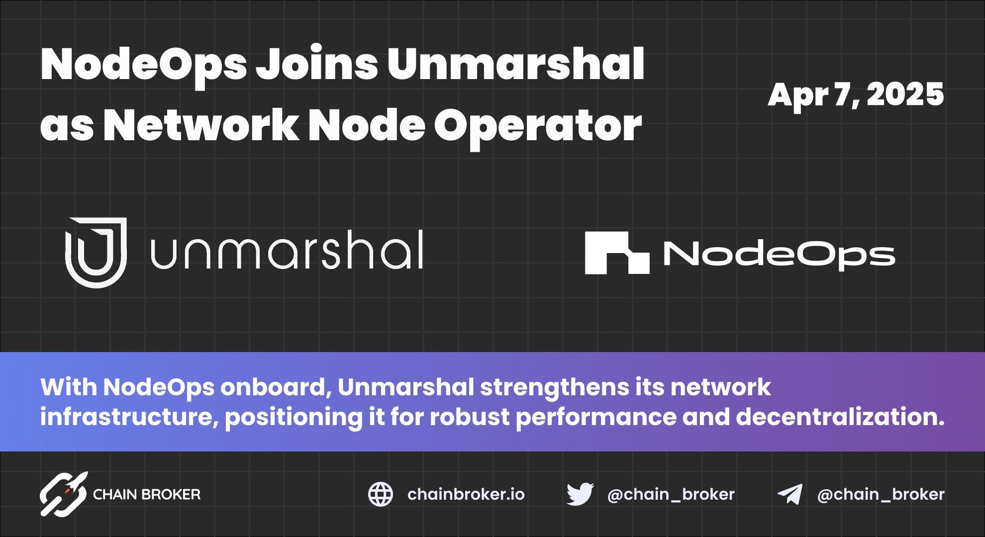 NodeOps Joins Unmarshal as Network Node Operator NodeOps Joins Unmarshal as Network Node Operator