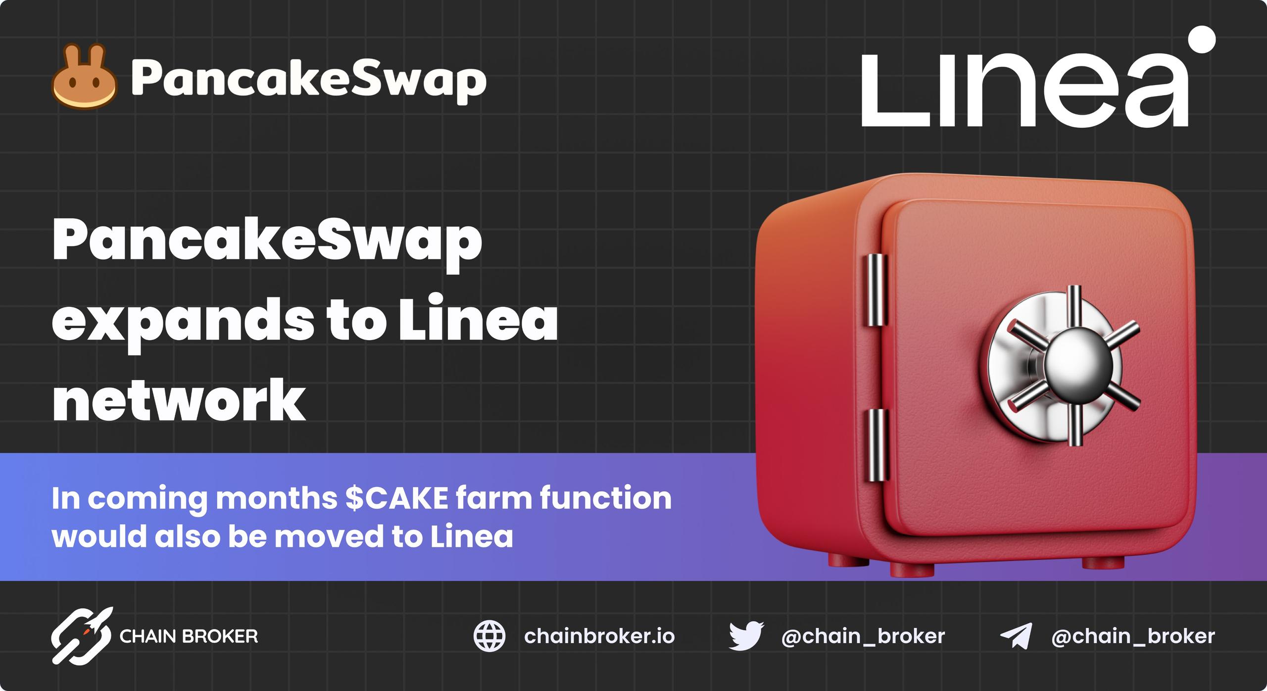 PancakeSwap expands to Linea L2 network PancakeSwap expands to Linea L2 network