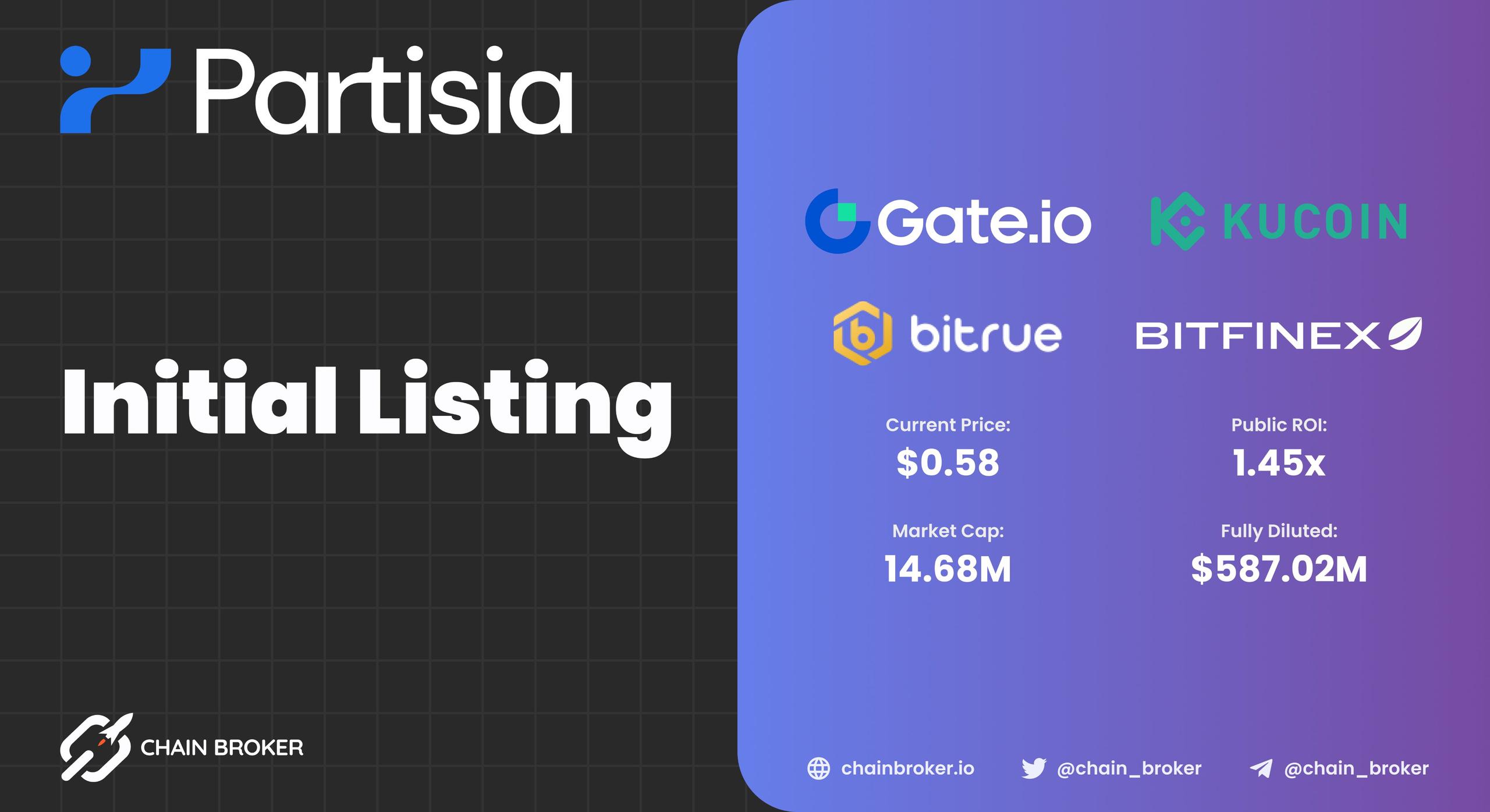 Partisia Blockchain has been Listed