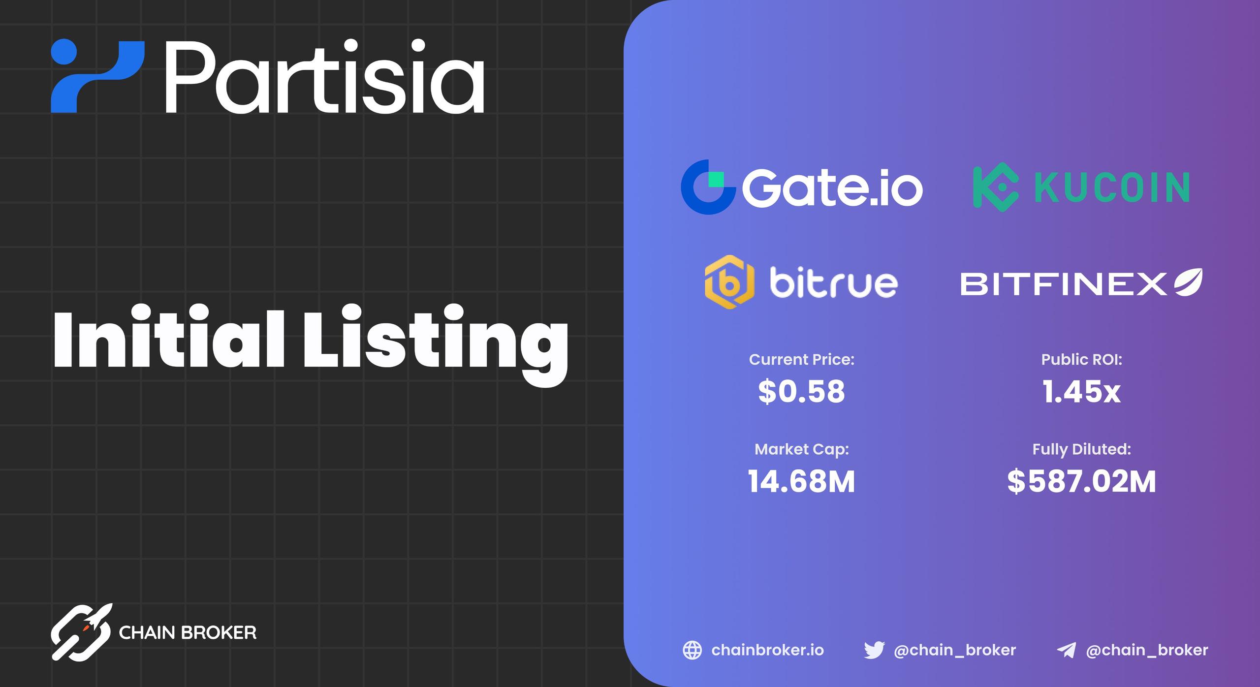 Partisia Blockchain has been Listed Partisia Blockchain has been Listed