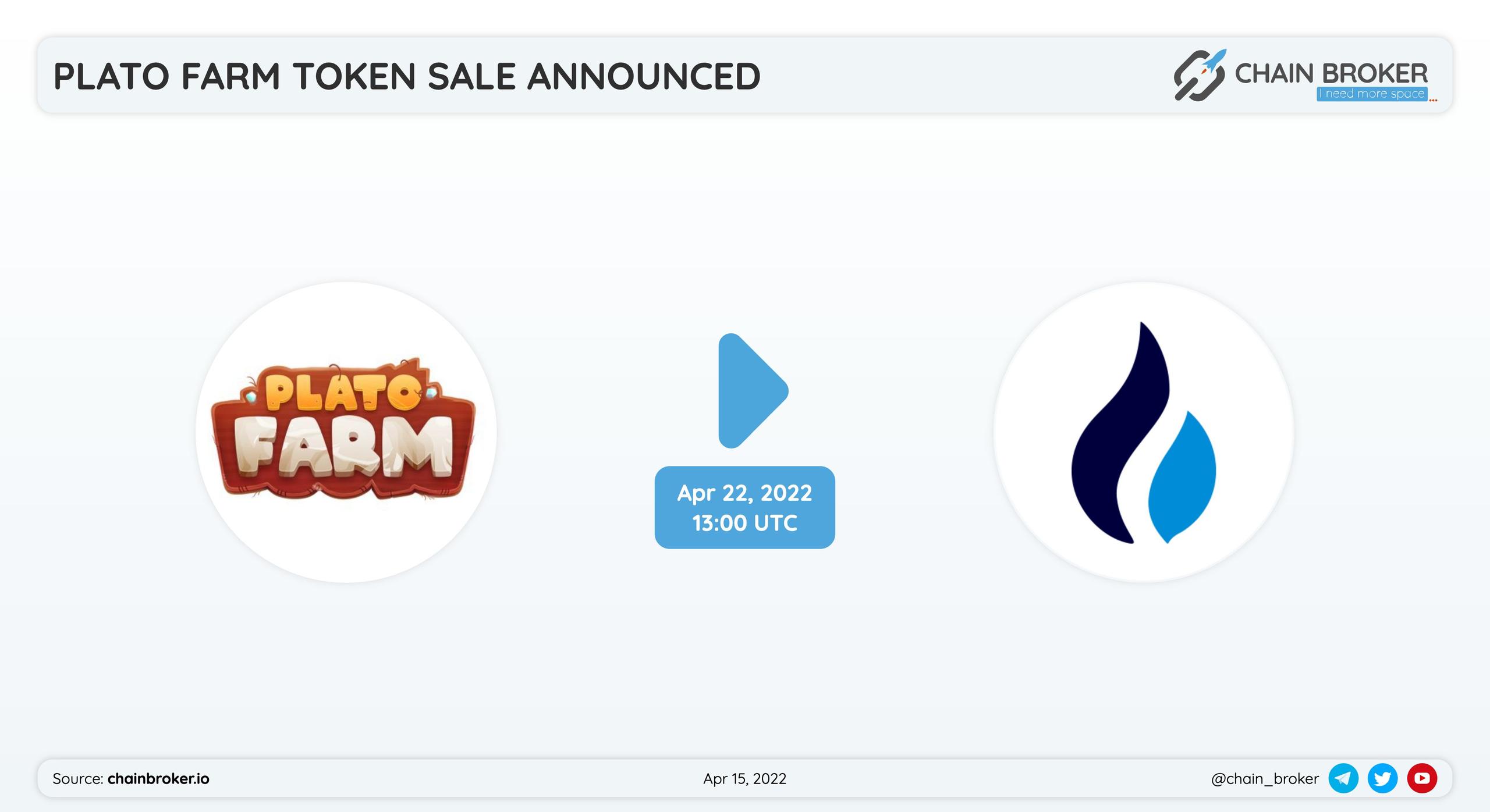 Plato Farm has partnered with Huobi Global for a token sale.