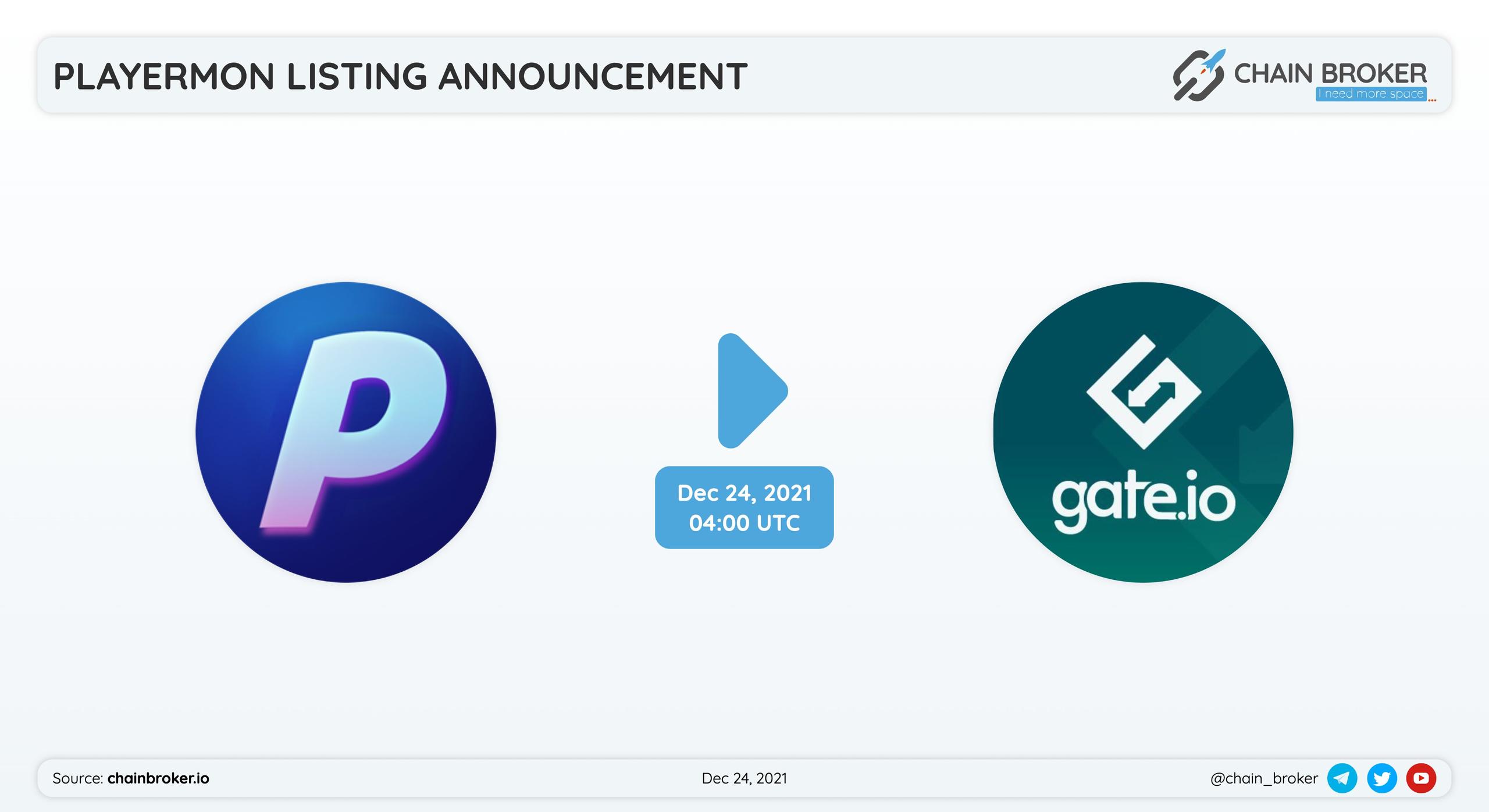 Playermon will be listed on Gate_io. Playermon recently won #listing voting!
