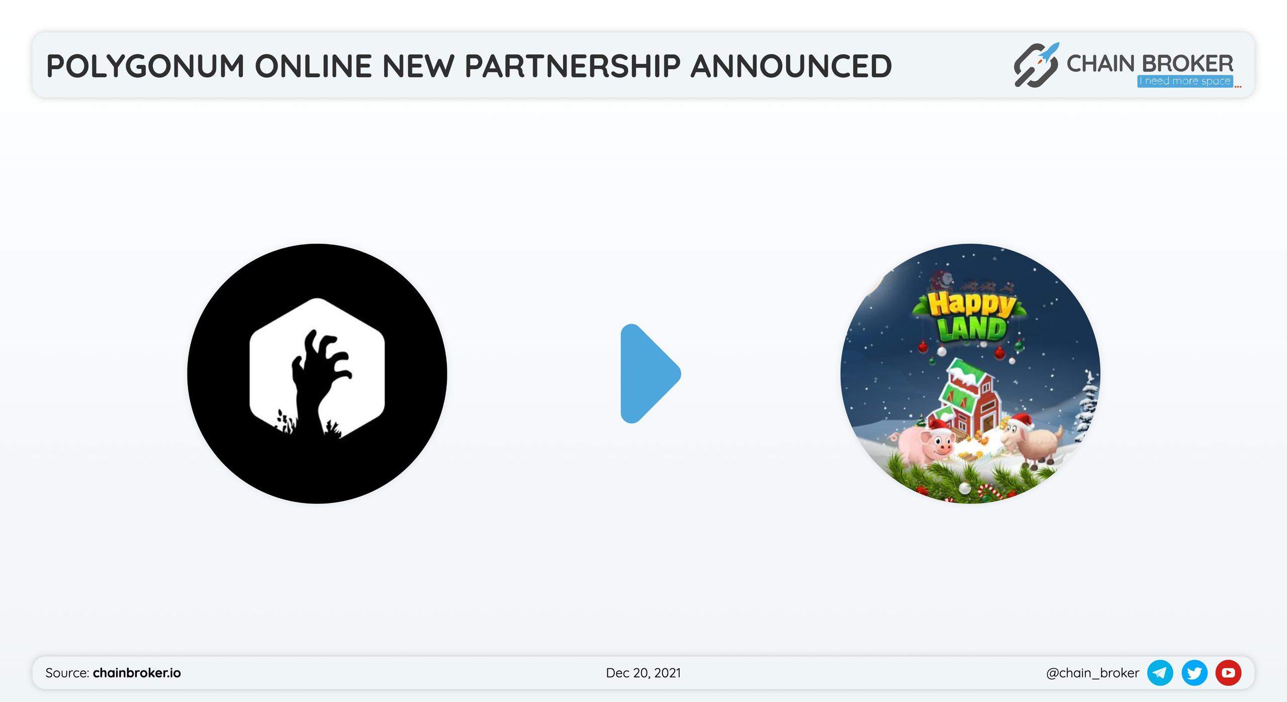 Polygonum Online has partnered with Happy Land to combine different #PlayToEarn genres. Polygonum Online has partnered with Happy Land to combine different #PlayToEarn genres.