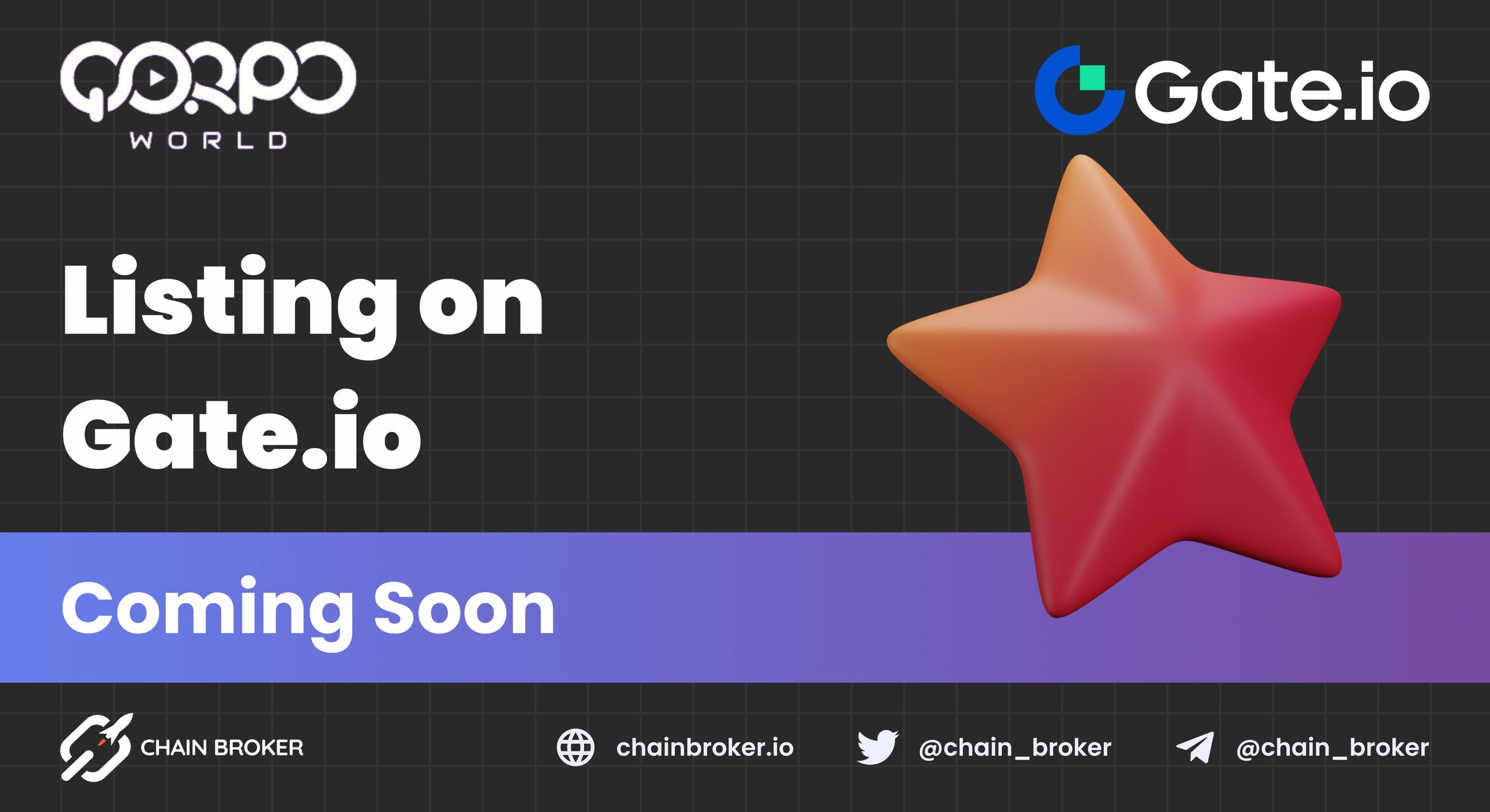 $QORPO will be Listed on Gate.io Next Week $QORPO will be Listed on Gate.io Next Week