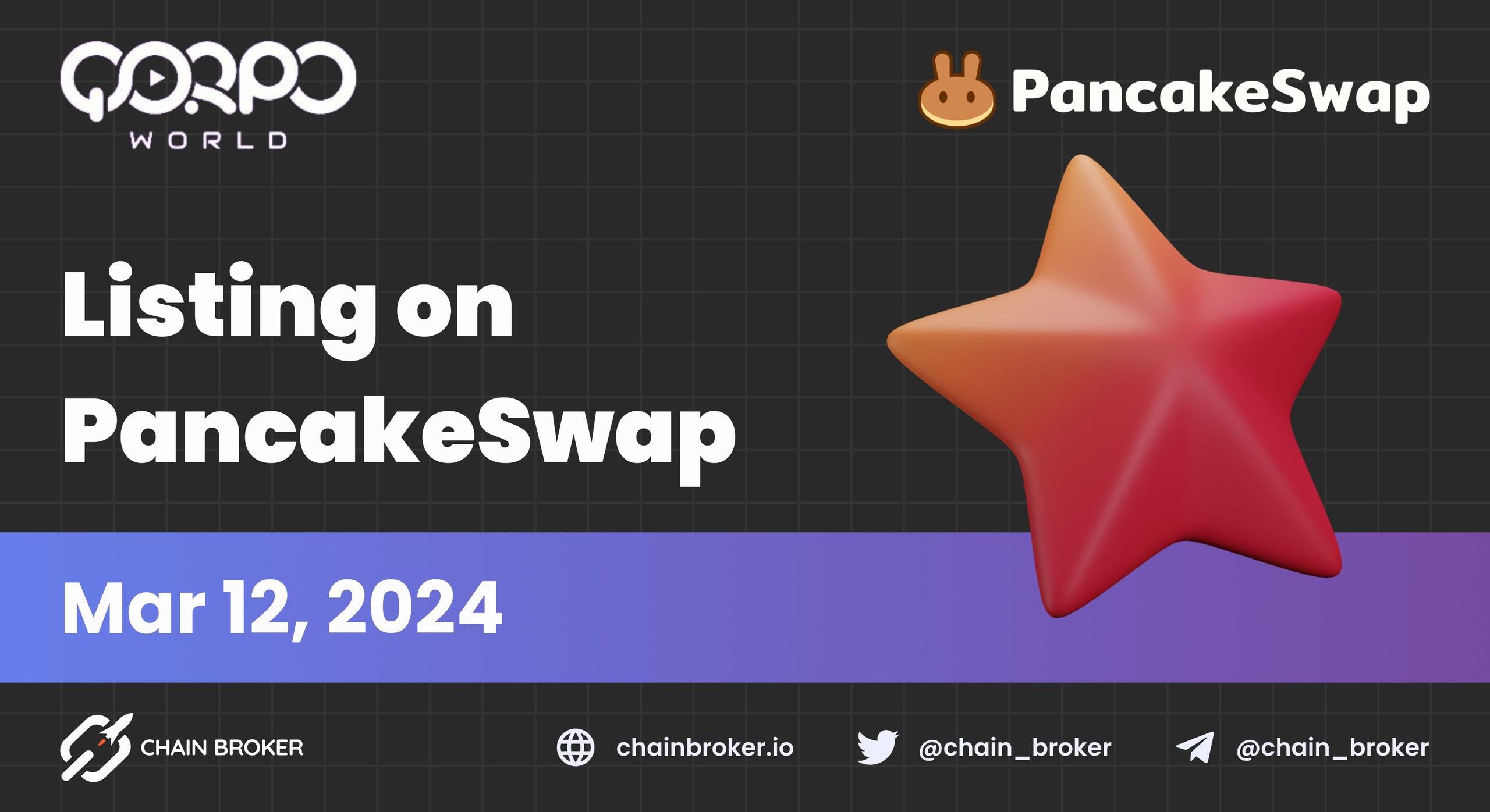 QORPO WORLD has been Listed on PancakeSwap