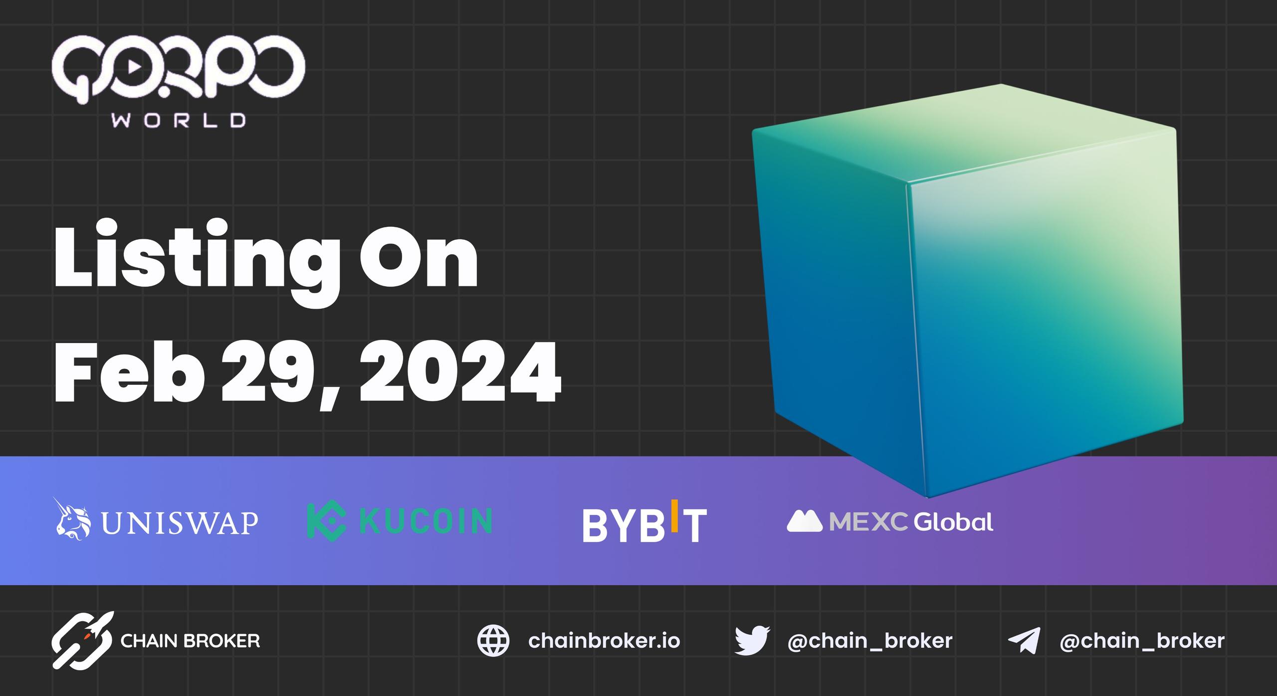 QORPO WORLD initial listing takes place tomorrow QORPO WORLD initial listing takes place tomorrow
