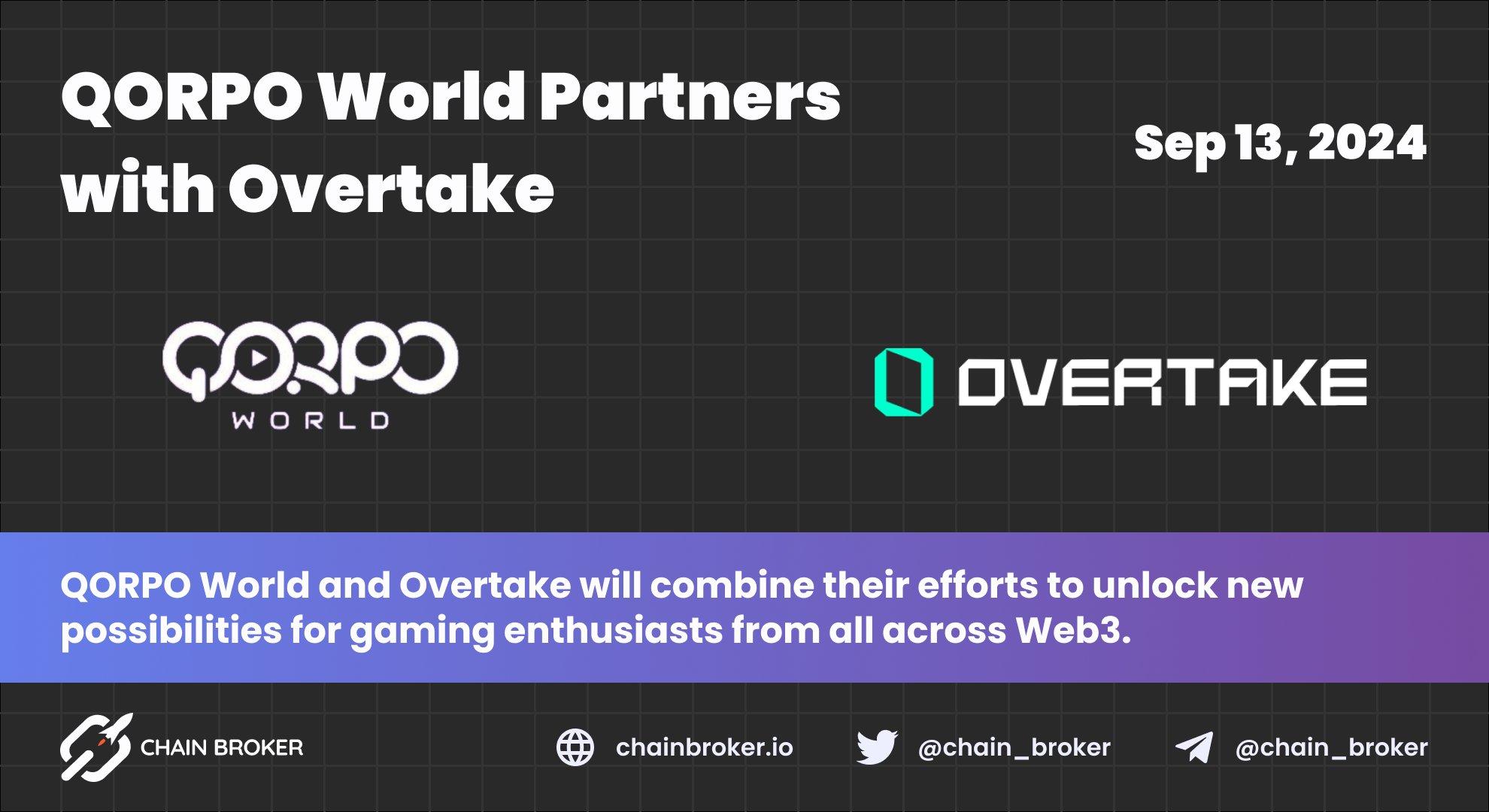 QORPO World Partners with Overtake QORPO World Partners with Overtake