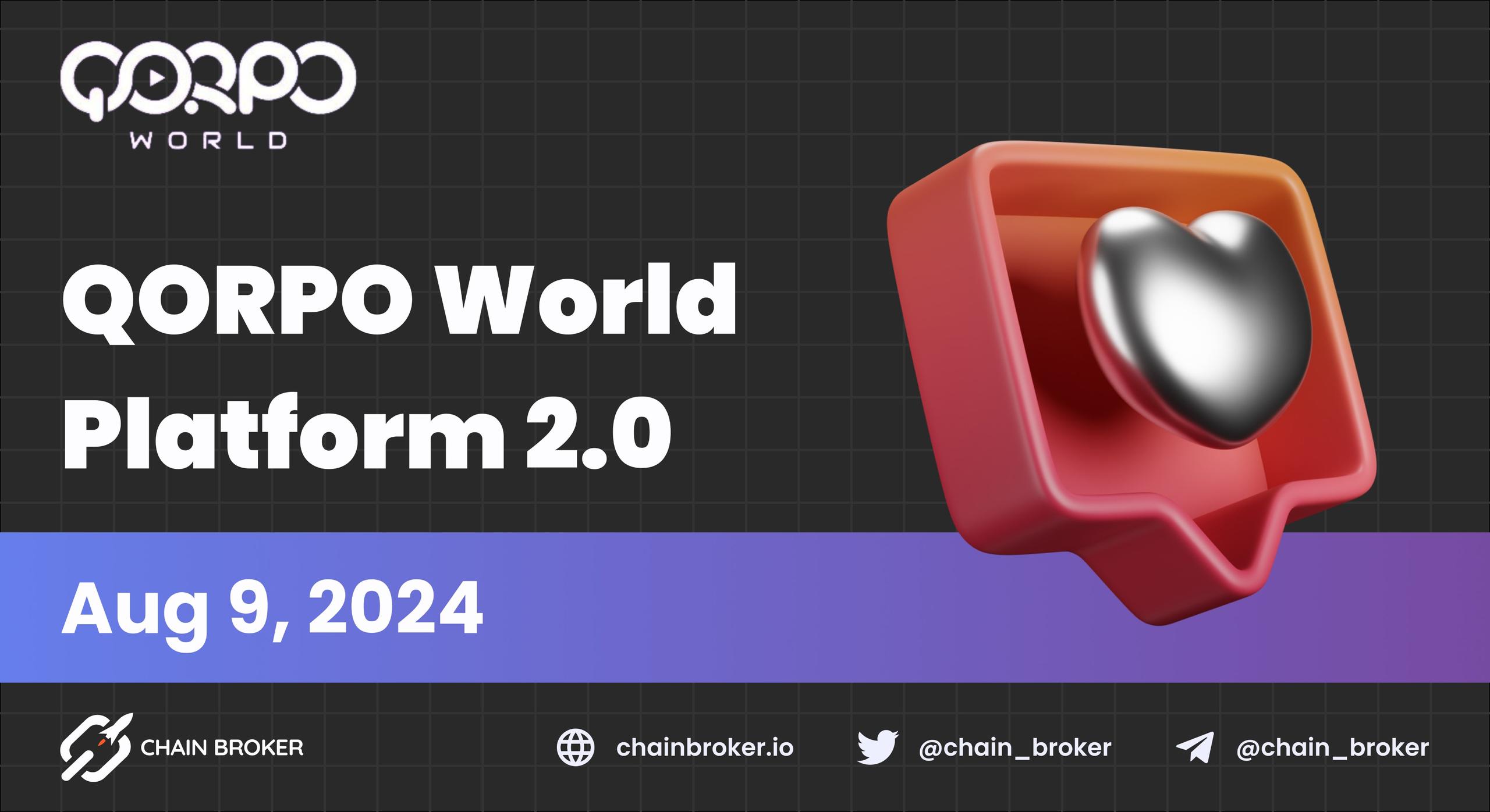 QORPO World Platform 2.0 Unveiled QORPO World Platform 2.0 Unveiled