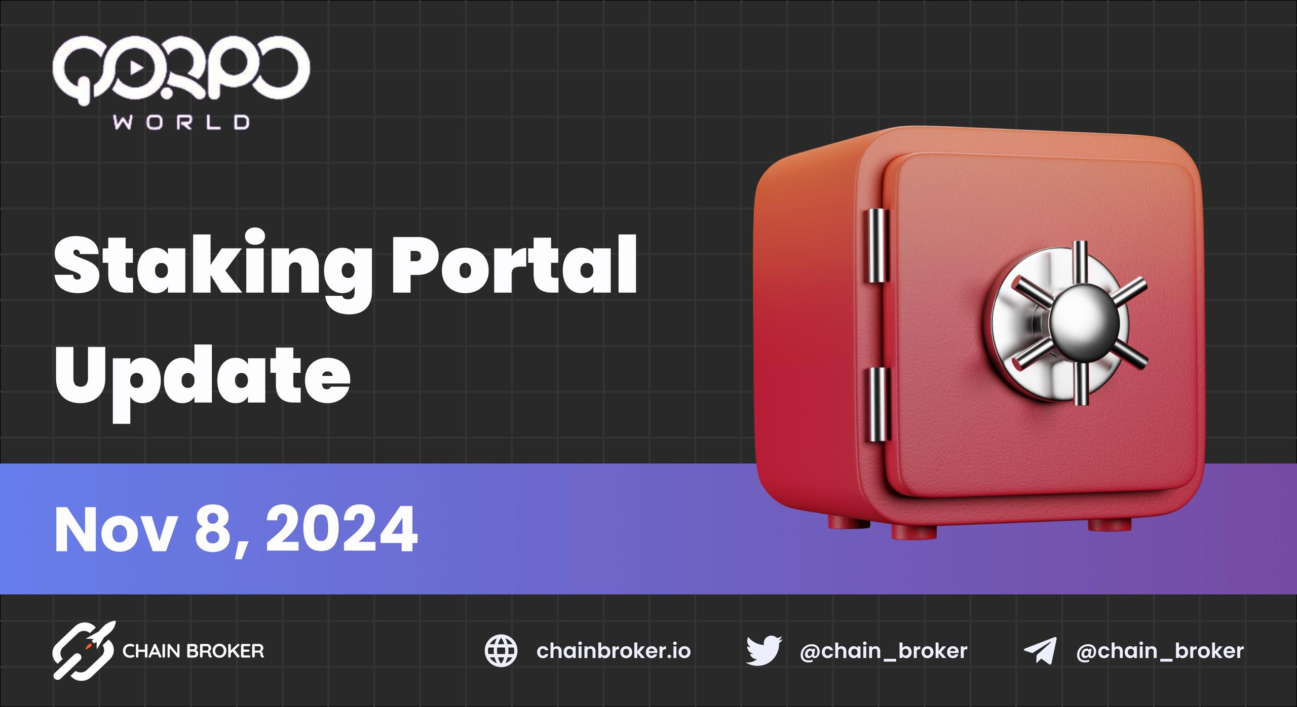 QORPO World Unveils a Staking Portal Update QORPO World Unveils a Staking Portal Update