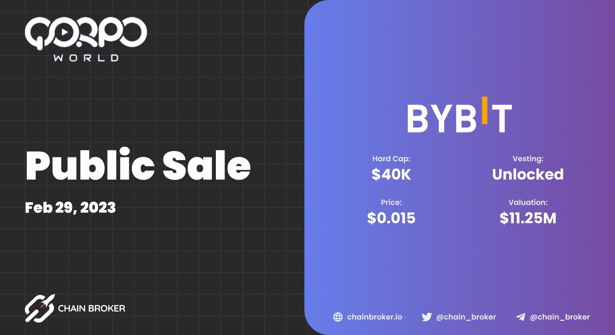 QORPO WORLD will conduct a Public Sale on Bybit