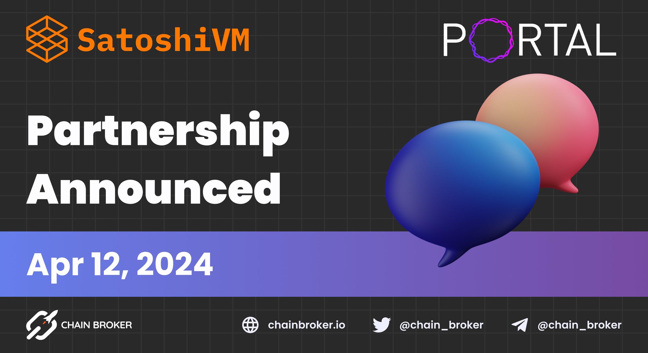 SatoshiVM announces partnership with Portal SatoshiVM announces partnership with Portal