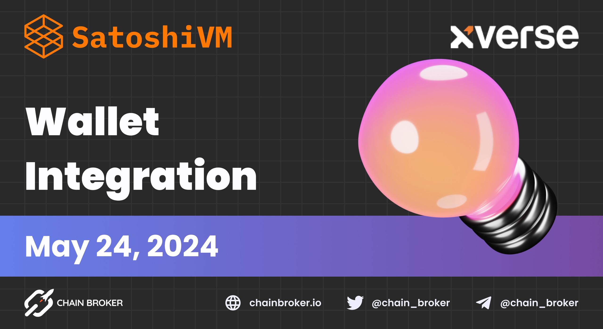 SatoshiVM Integrates With Xverse Wallet SatoshiVM Integrates With Xverse Wallet