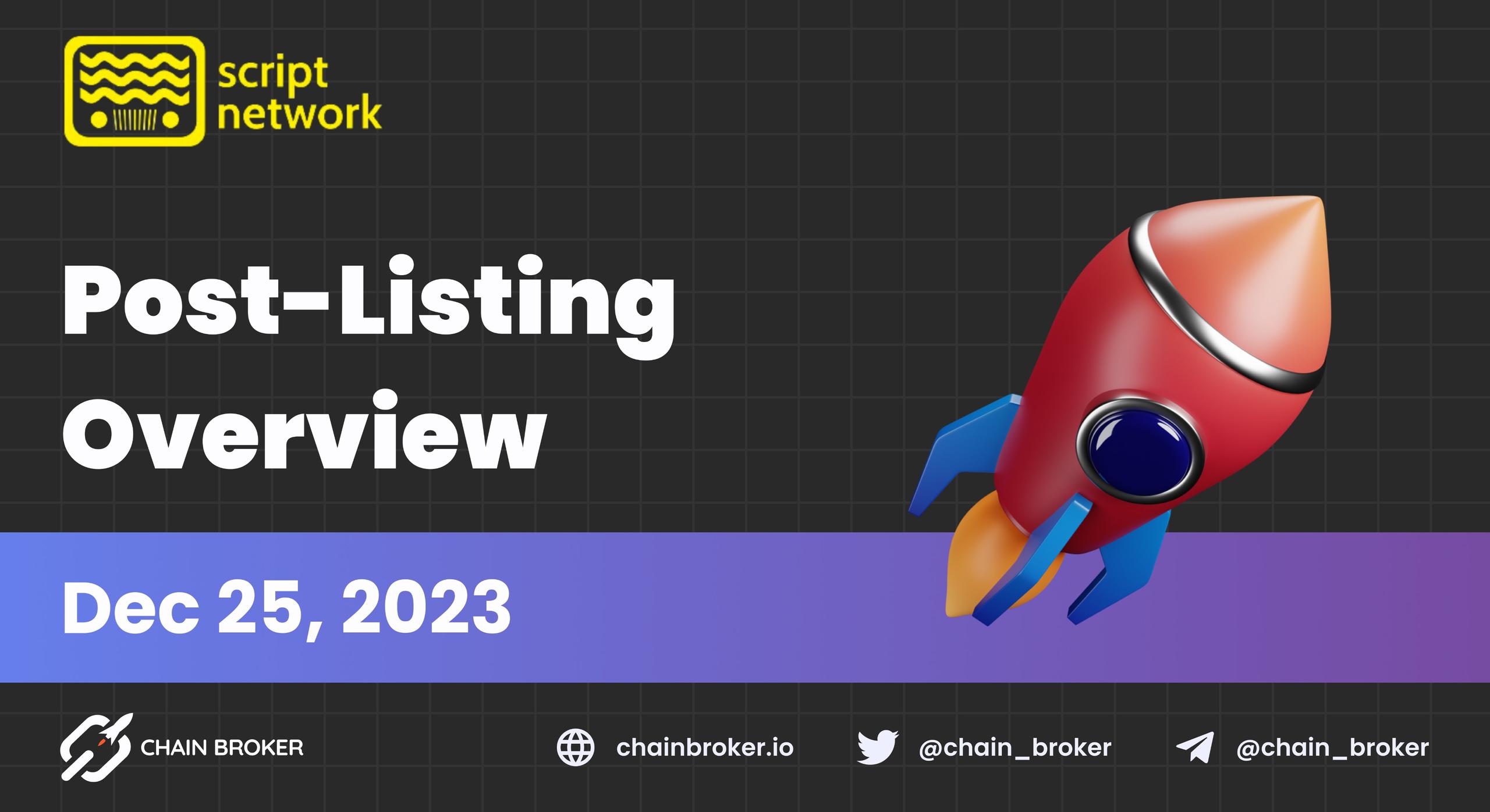 Script Network post-listing overview.