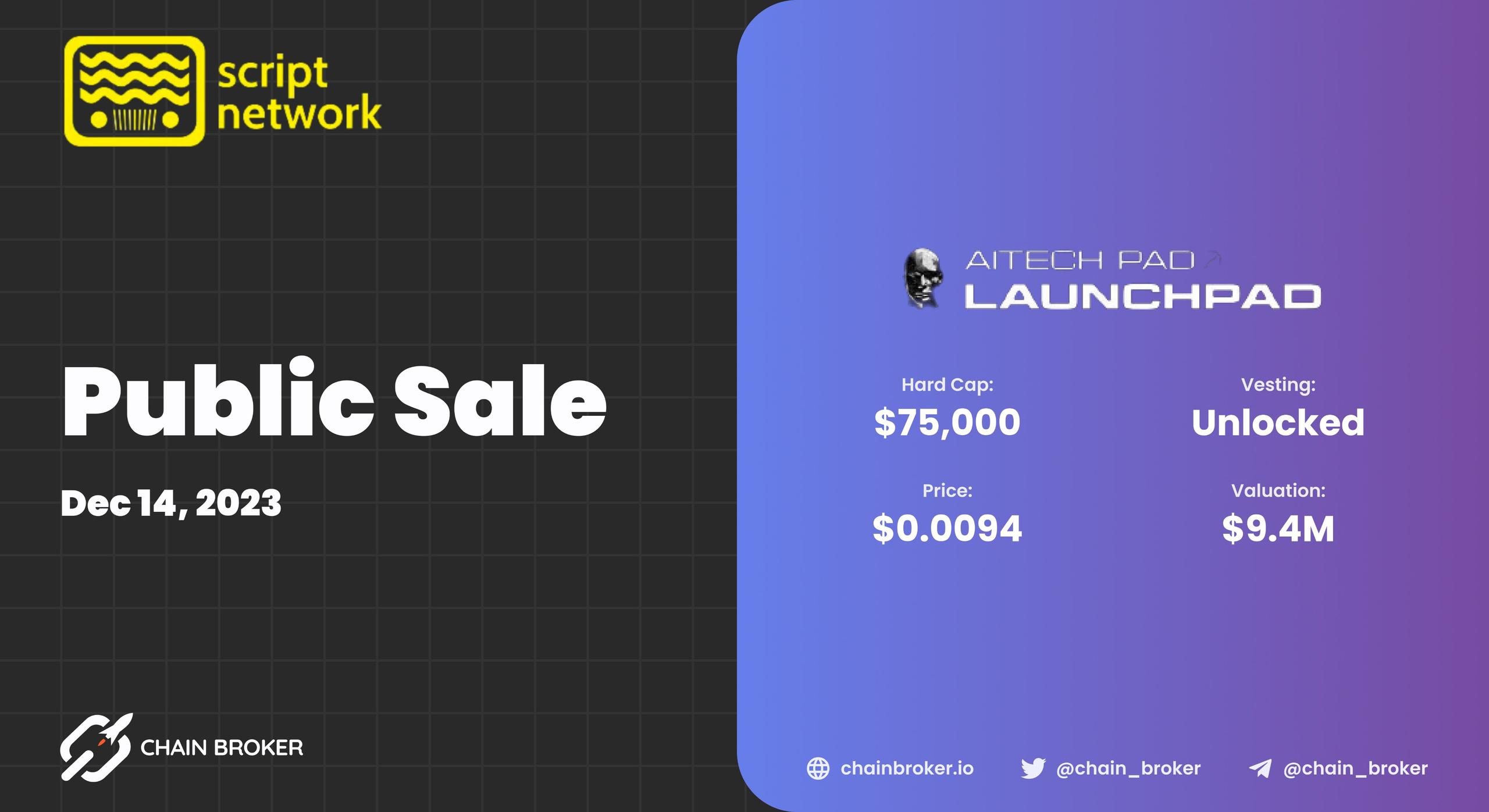 Script Network Public Sale Registration is now open! Script Network Public Sale Registration is now open!
