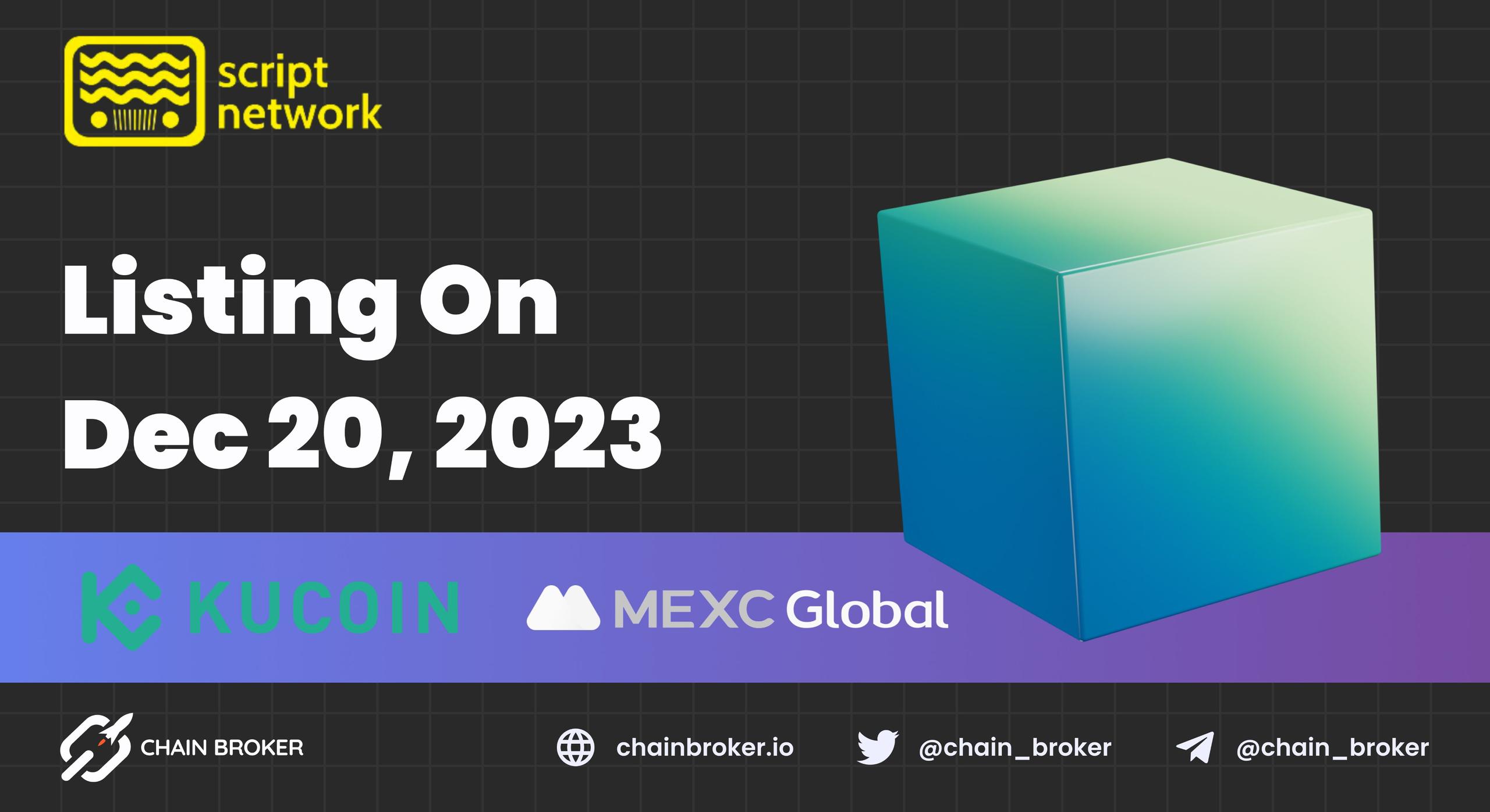 Script Network $SCPT will be listed on KuCoin and MEXC Script Network $SCPT will be listed on KuCoin and MEXC