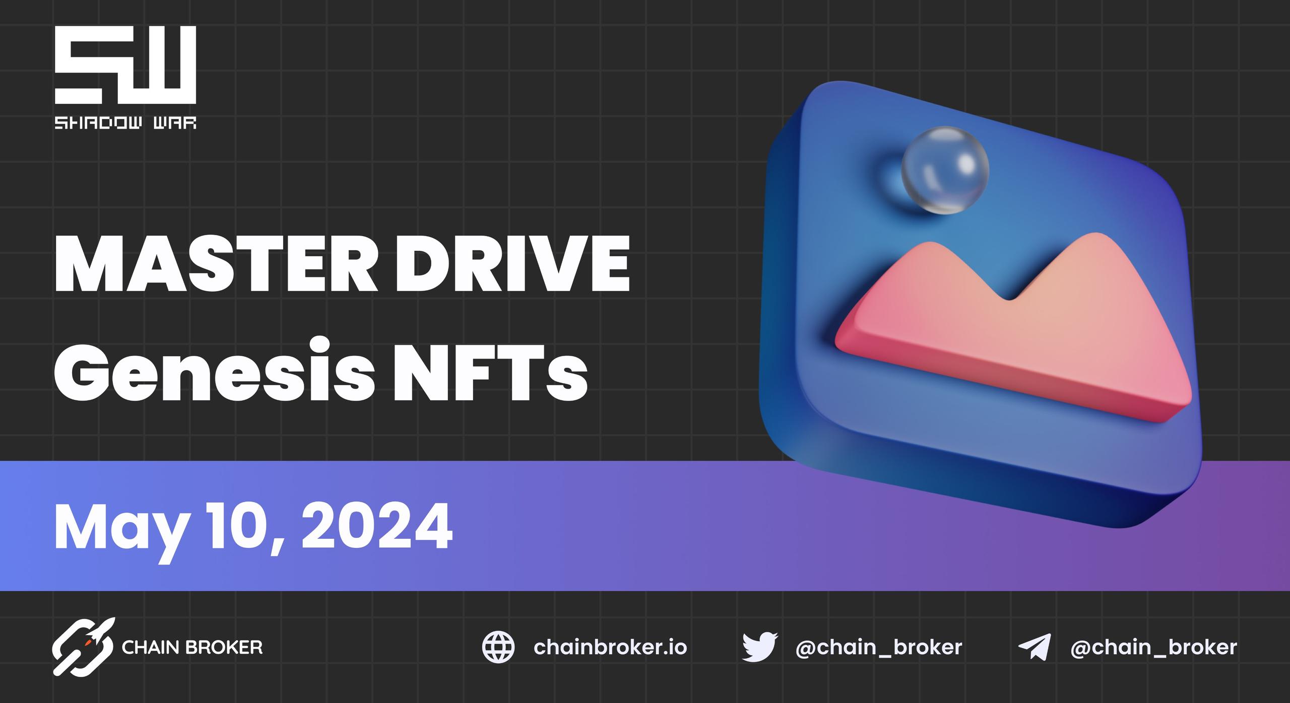 Shadow War presents the MASTER DRIVE Genesis NFT Shadow War presents the MASTER DRIVE Genesis NFT