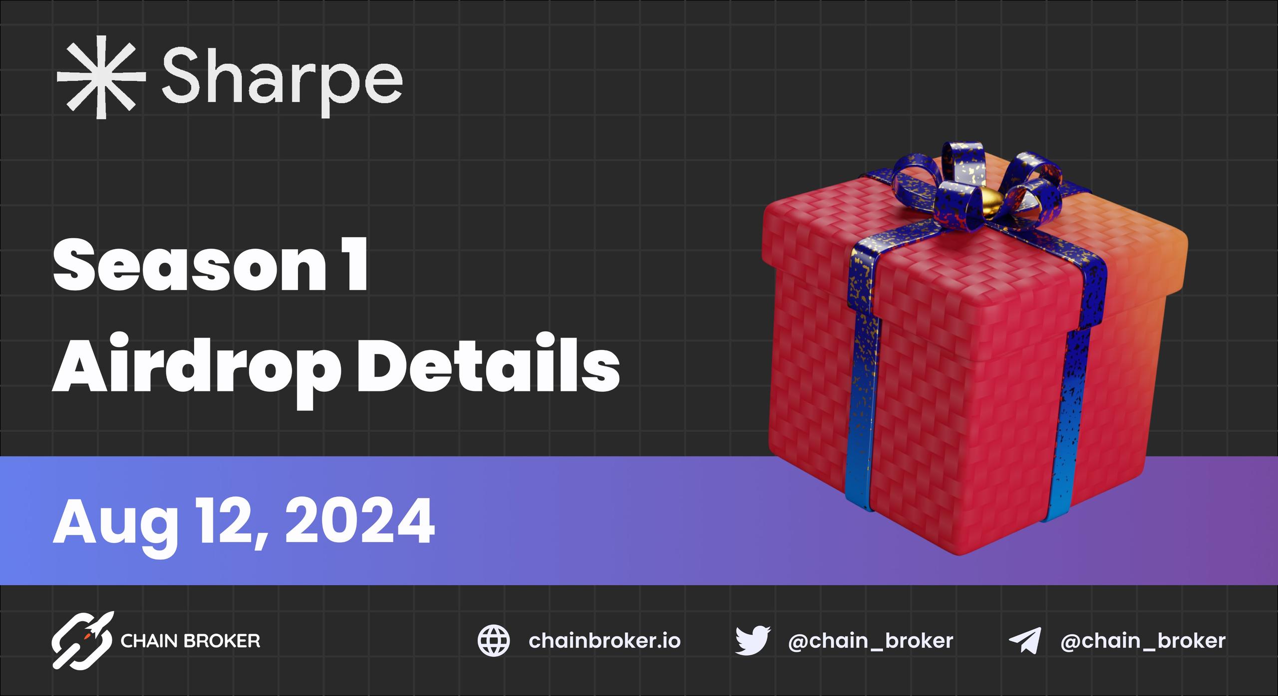 Sharpe Season 1 Airdrop Announced Sharpe Season 1 Airdrop Announced