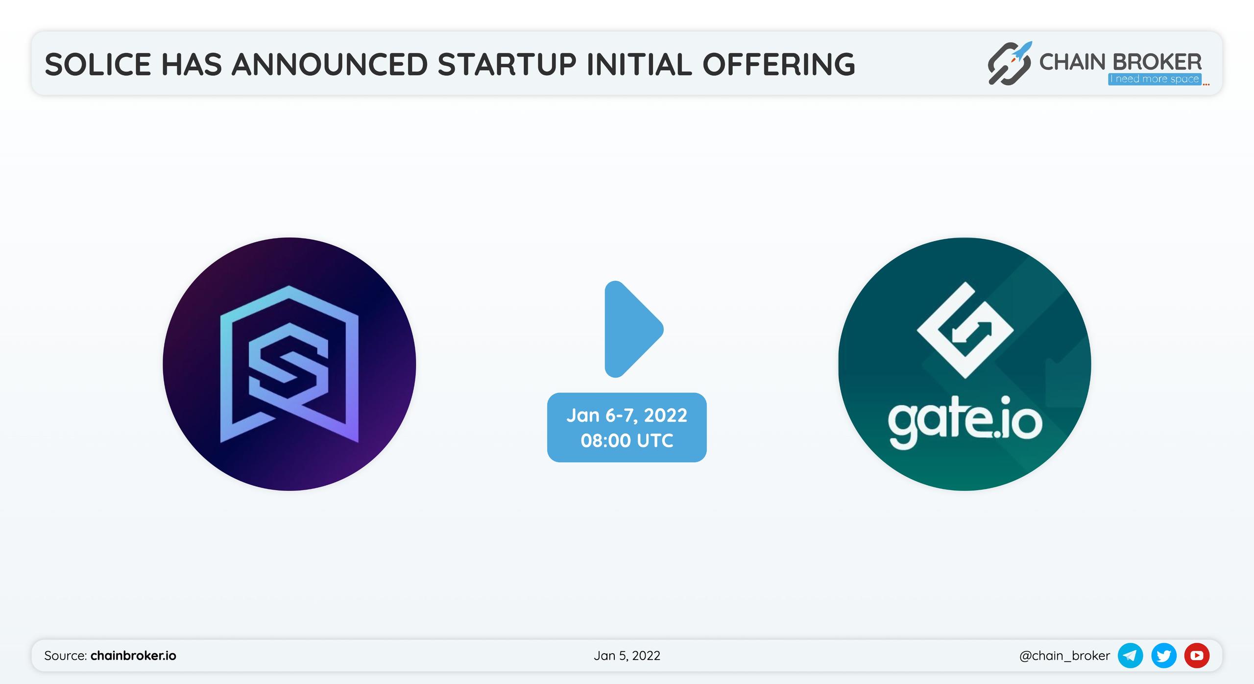 Solice has partnered with Gate for a Startup Initial Offering.