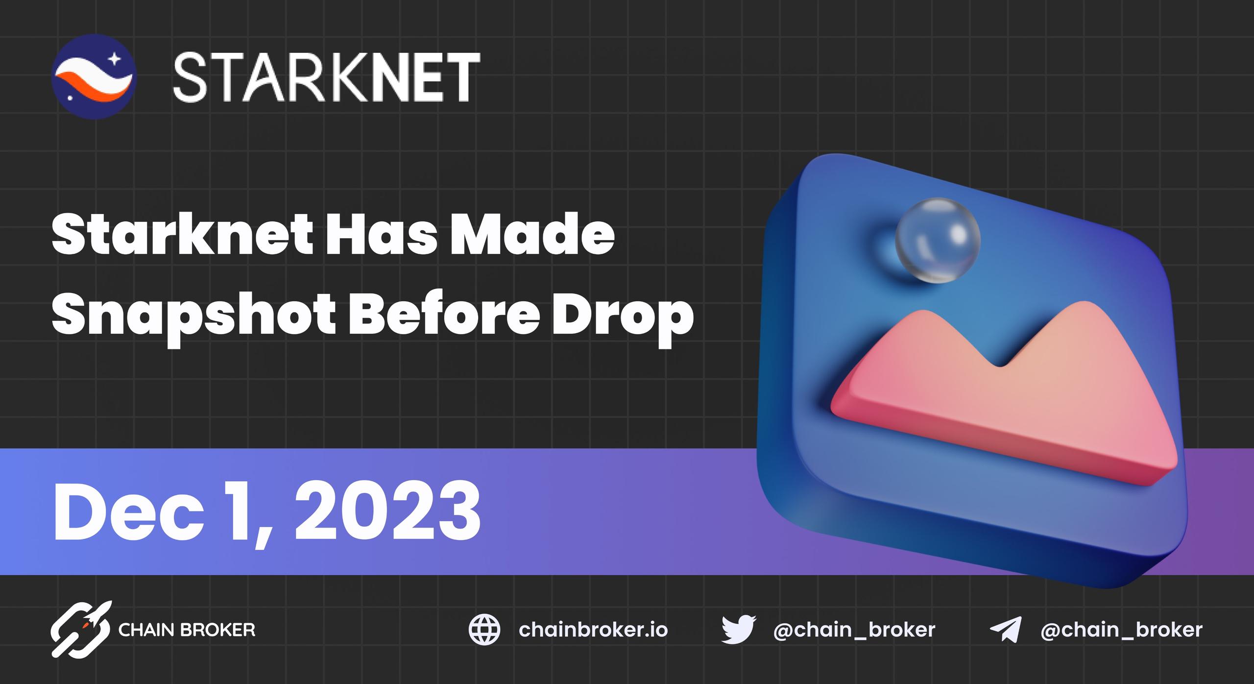 StarkNet has made a Snapshot for its coming Airdrop