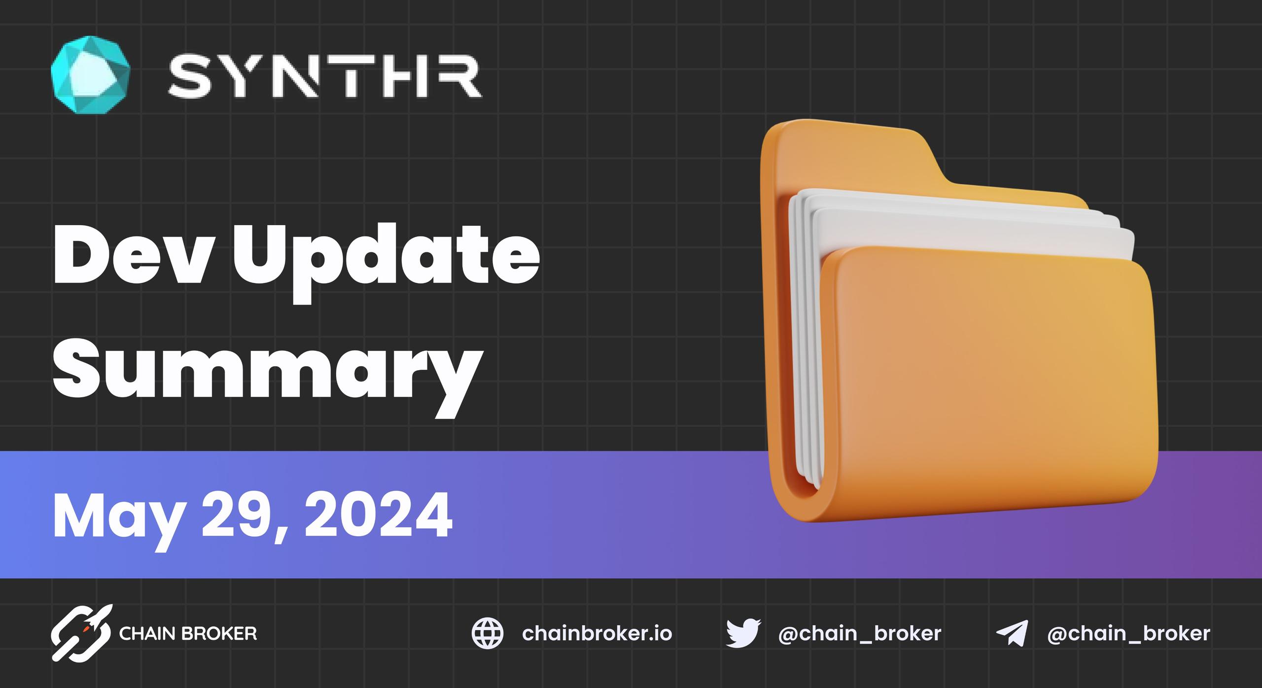 SYNTHR Shares a Dev Update Summary SYNTHR Shares a Dev Update Summary
