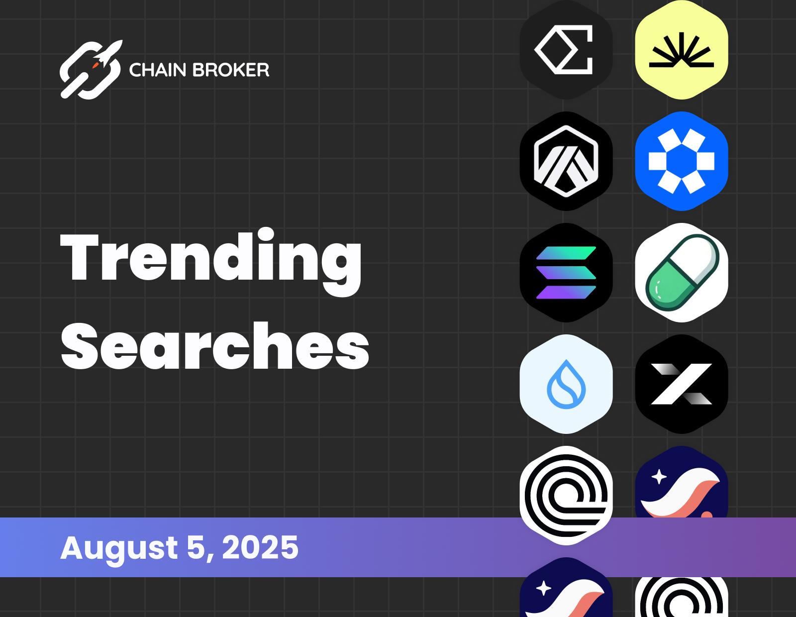 Trending searches on Chain Broker Trending searches on Chain Broker