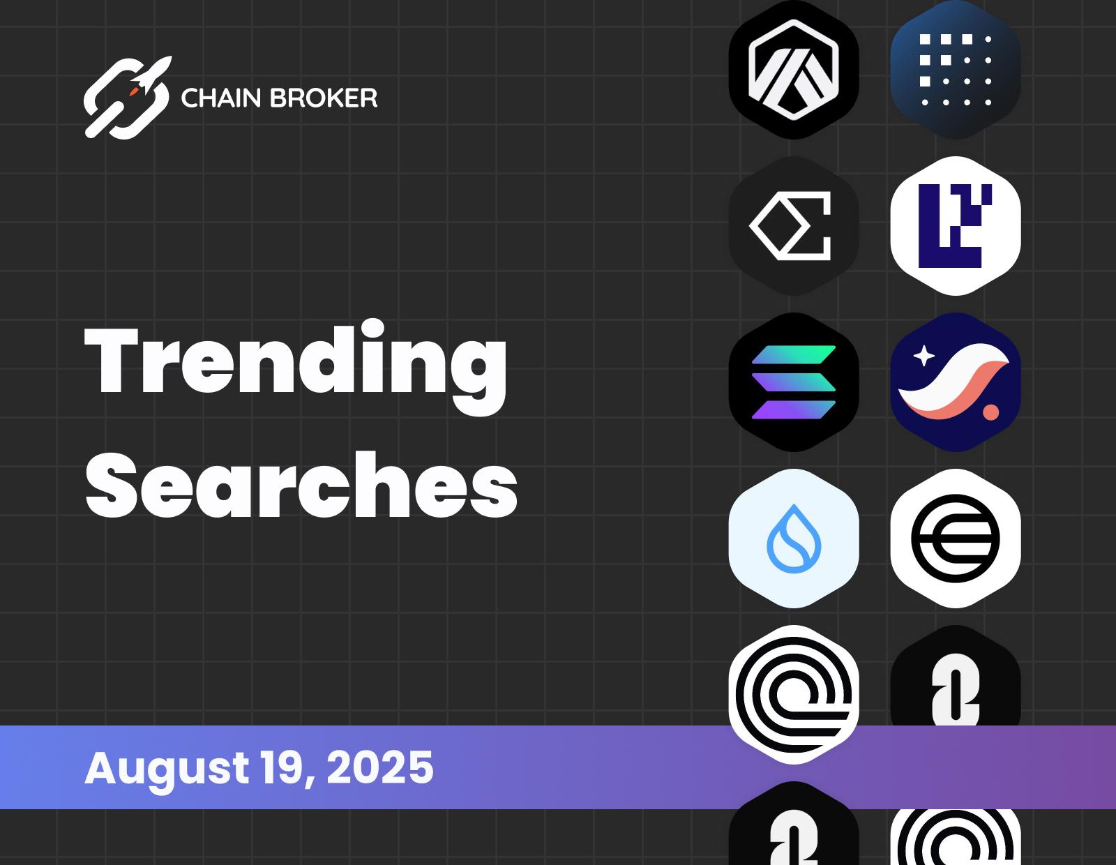 Trending searches on Chain Broker Trending searches on Chain Broker