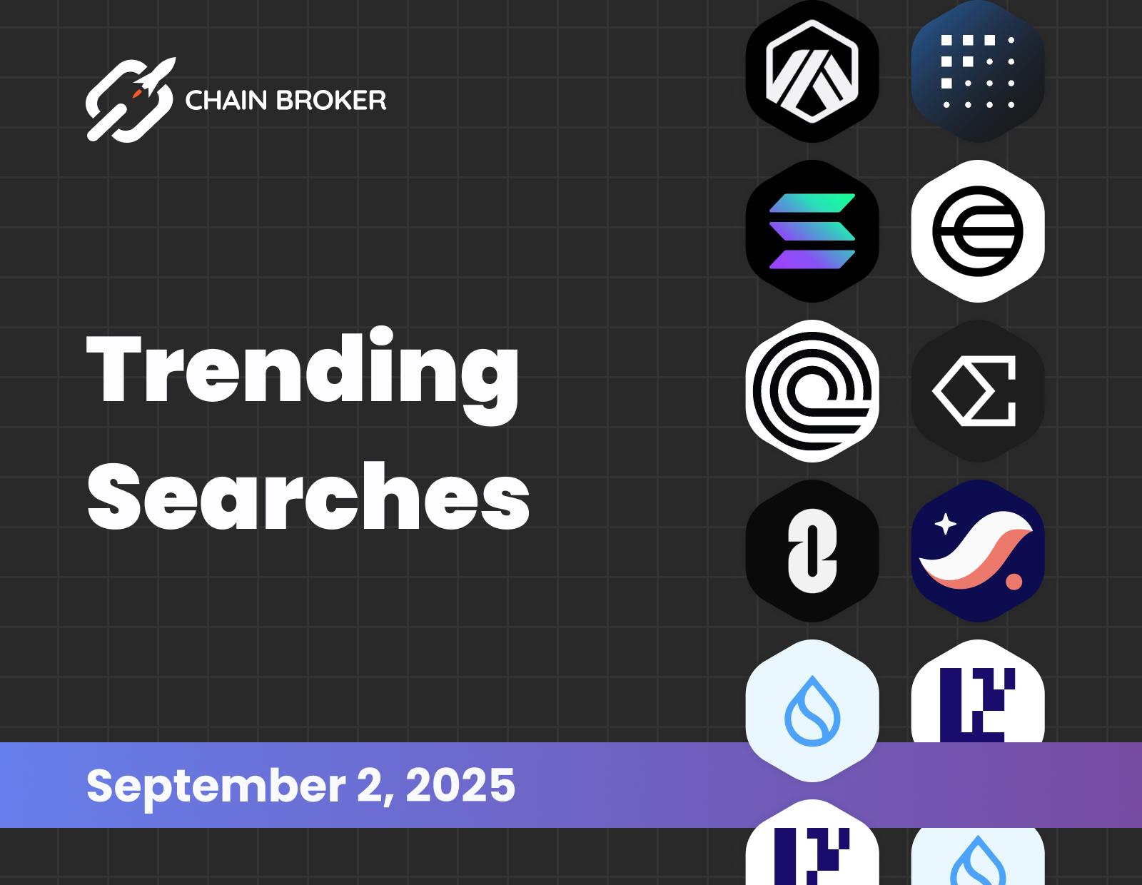 Trending searches on Chain Broker Trending searches on Chain Broker