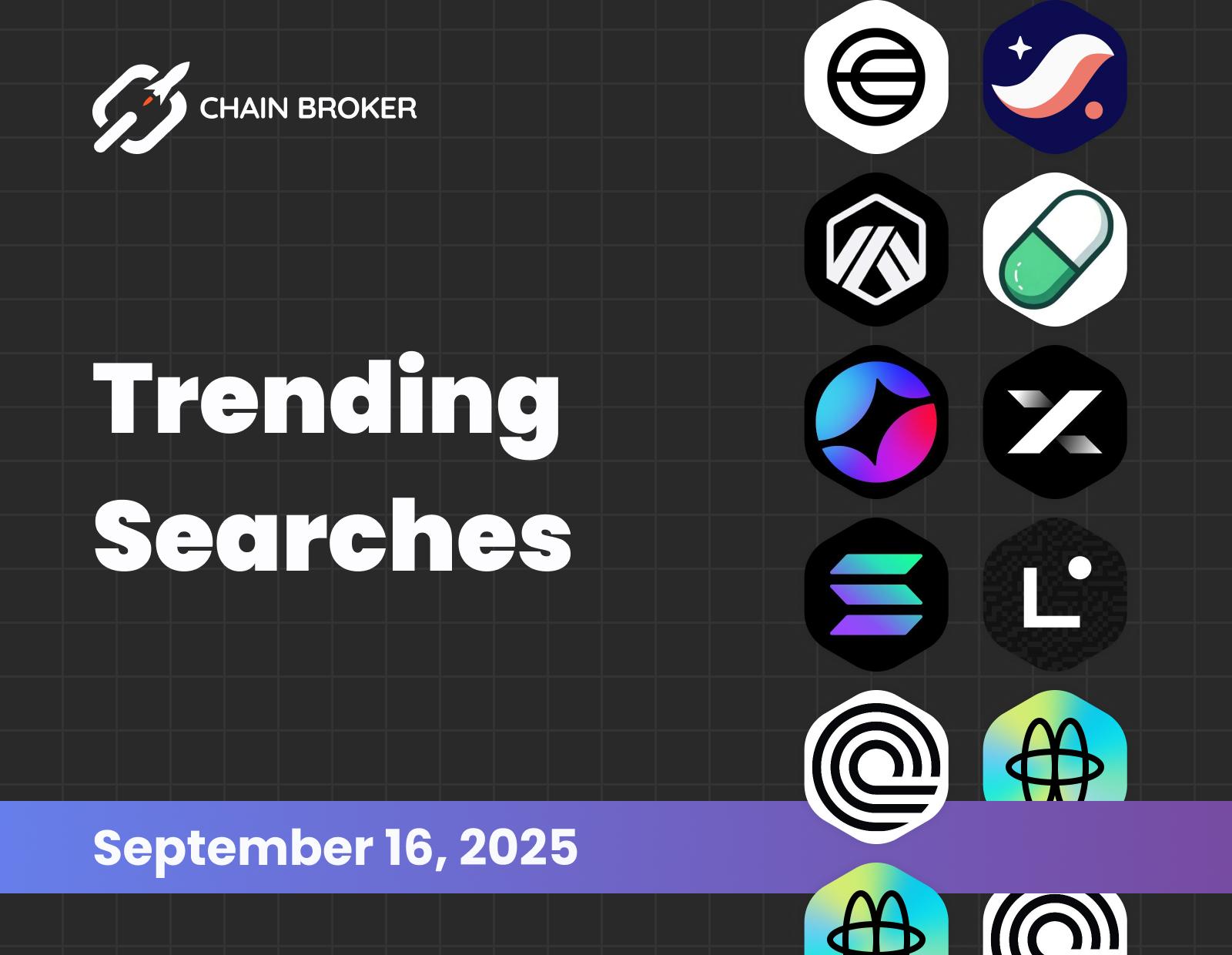 Trending searches on Chain Broker Trending searches on Chain Broker