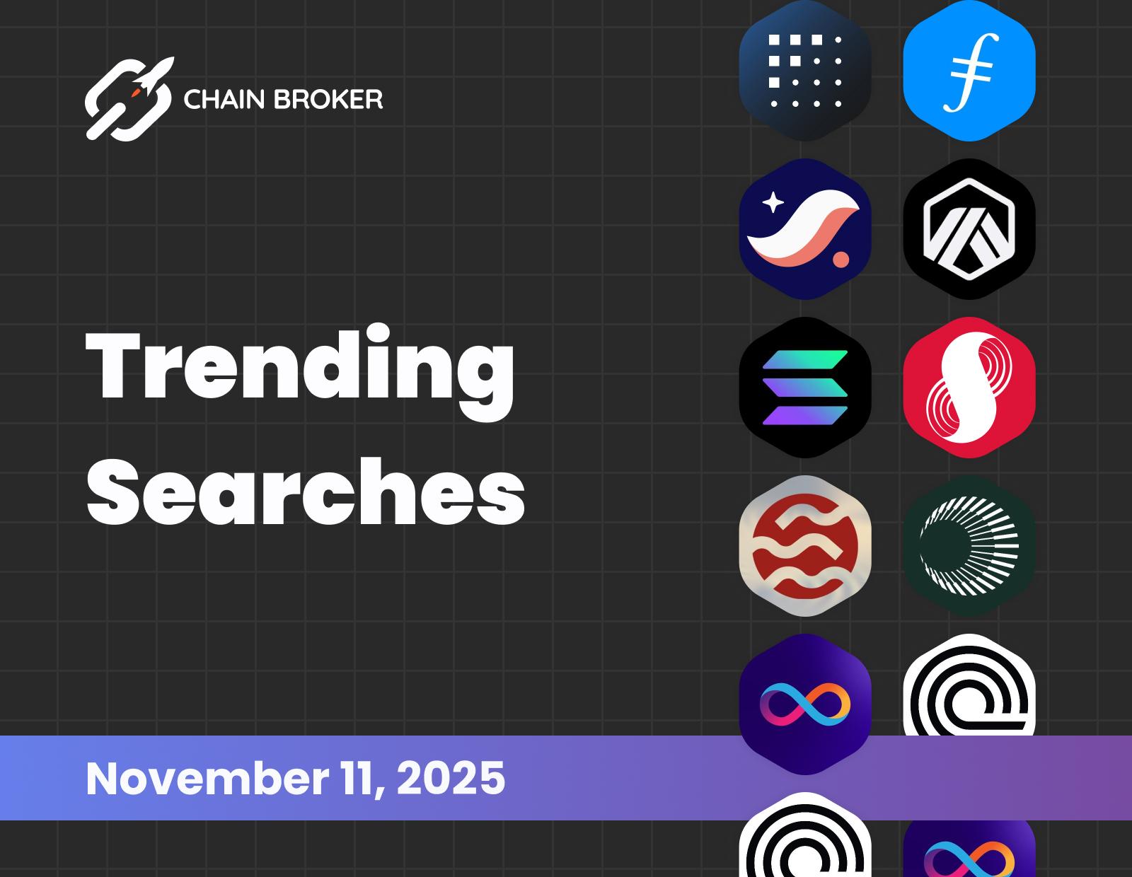 Trending searches on Chain Broker Trending searches on Chain Broker