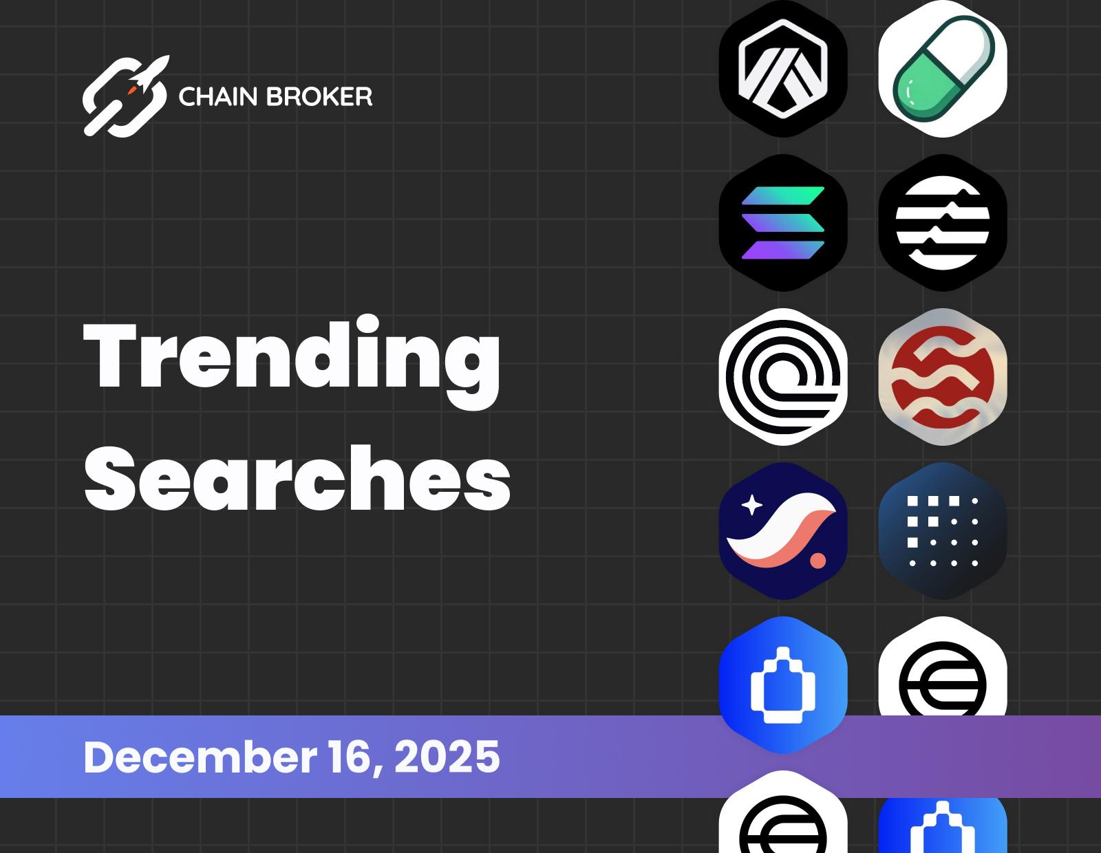 Trending searches on Chain Broker Trending searches on Chain Broker