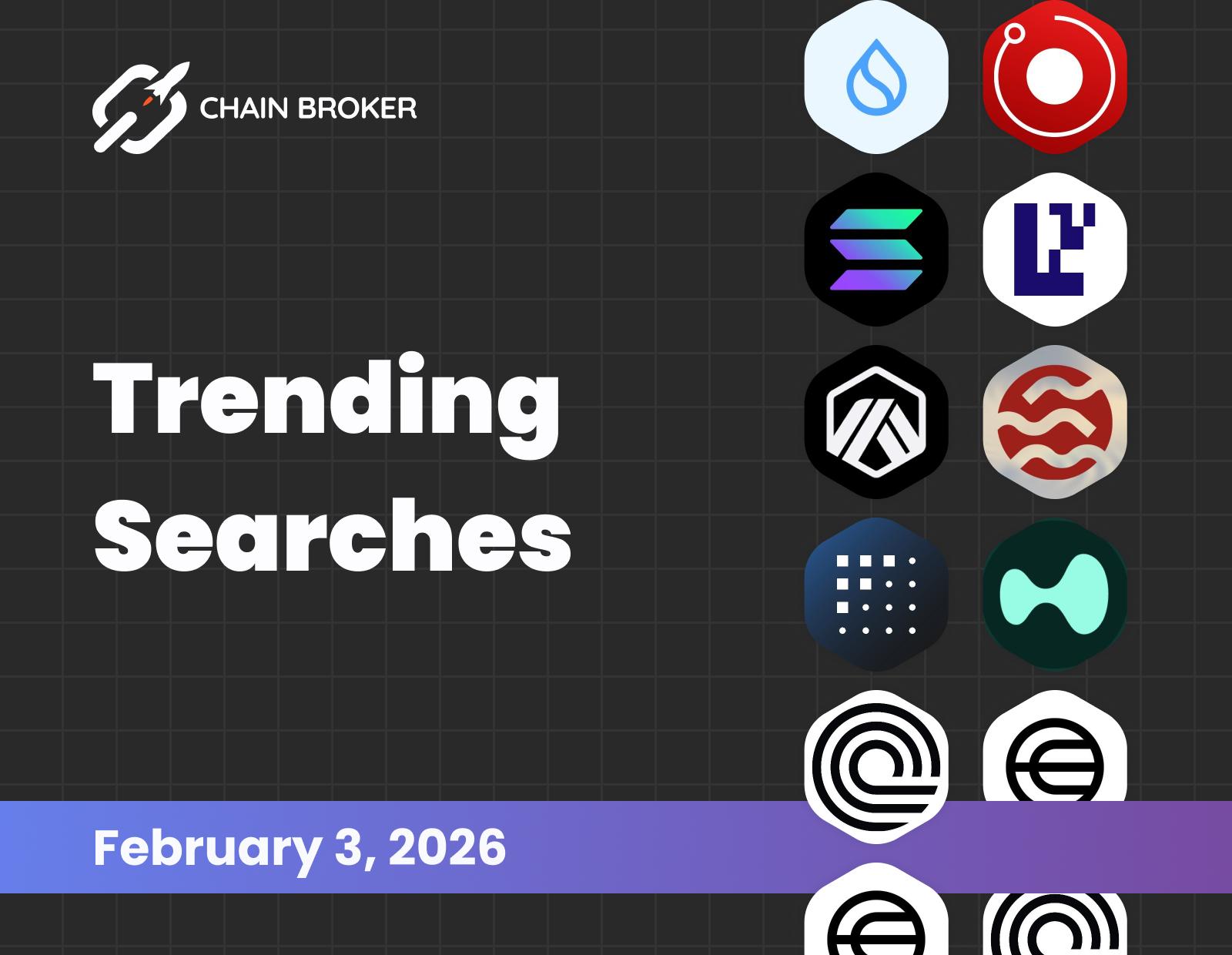 Trending searches on Chain Broker Trending searches on Chain Broker