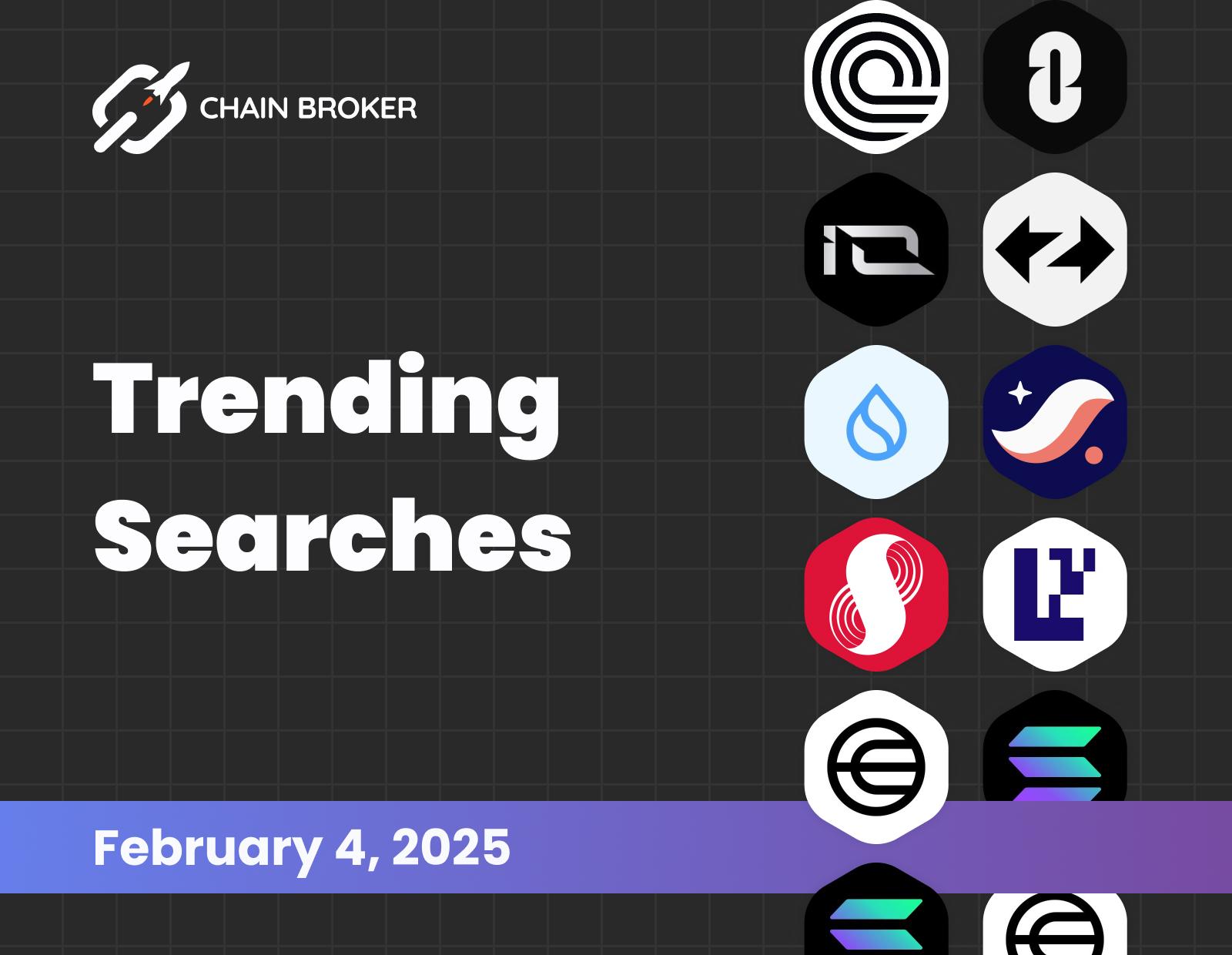 Trending searches on Chain Broker Trending searches on Chain Broker