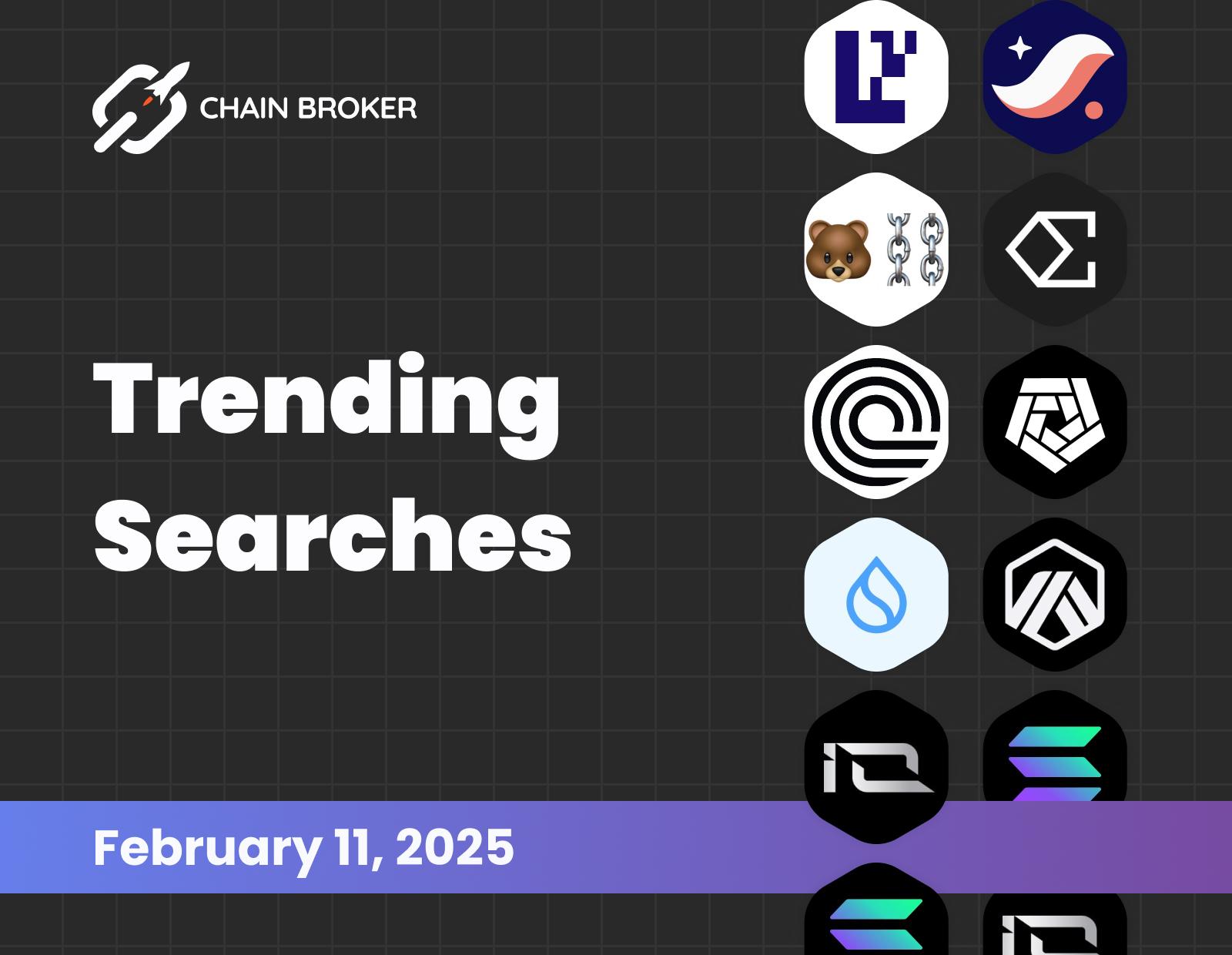Trending searches on Chain Broker Trending searches on Chain Broker