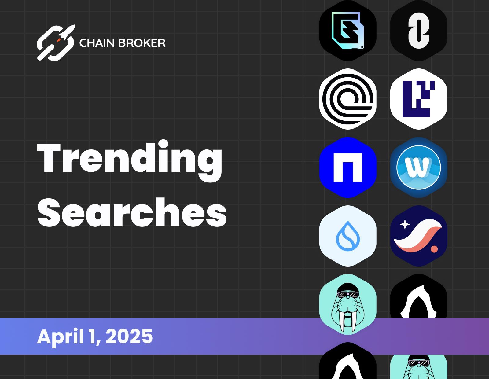 Trending searches on Chain Broker Trending searches on Chain Broker
