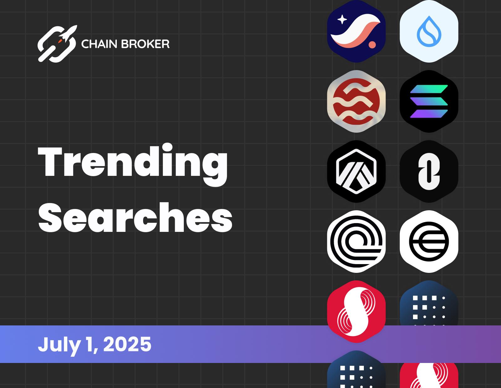 Trending searches on Chain Broker Trending searches on Chain Broker