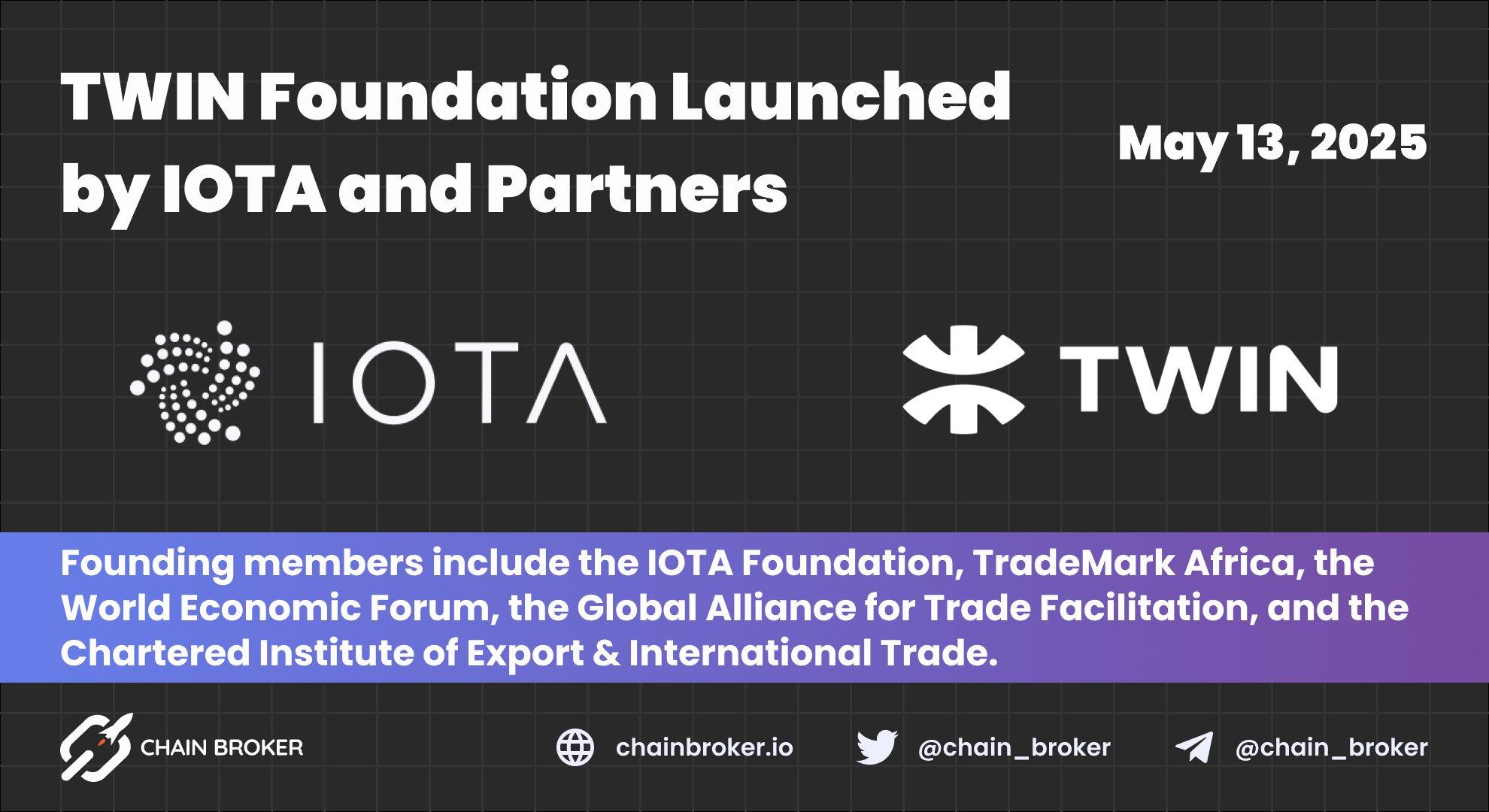 TWIN Foundation Officially Launched by IOTA and Partners TWIN Foundation Officially Launched by IOTA and Partners