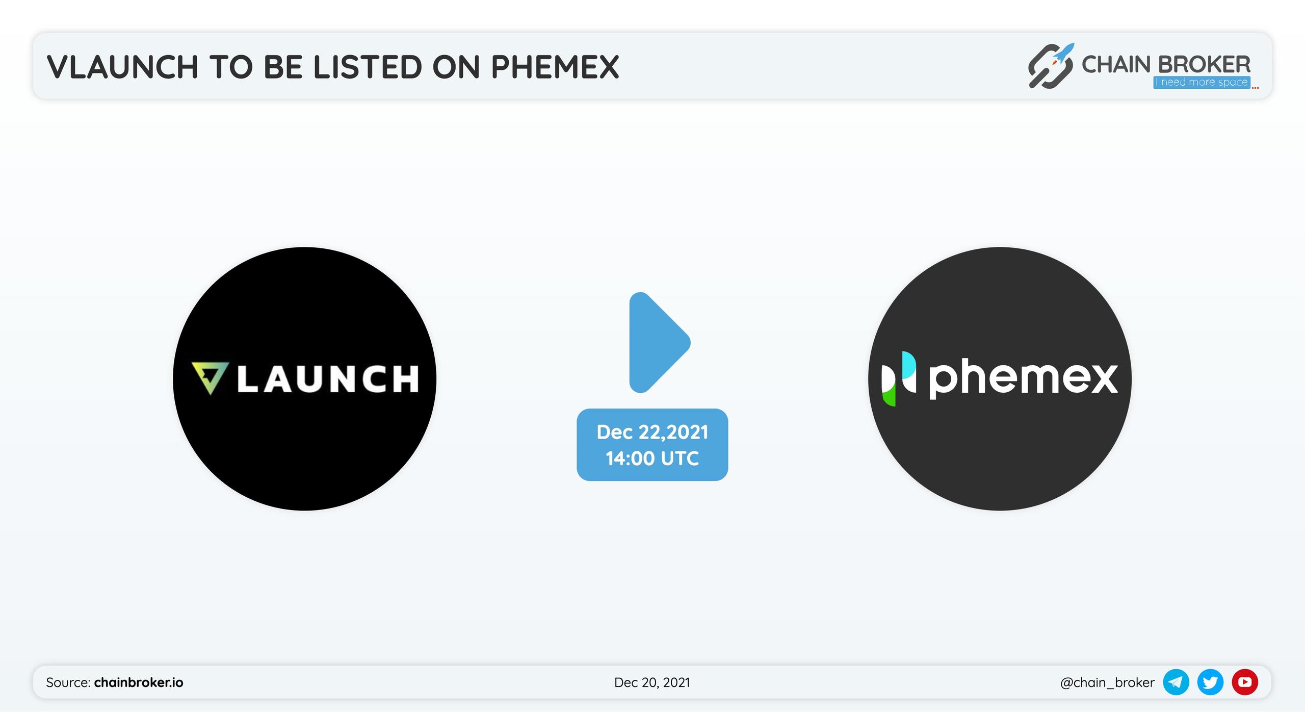 VLaunch has announced its listing on Phemex.