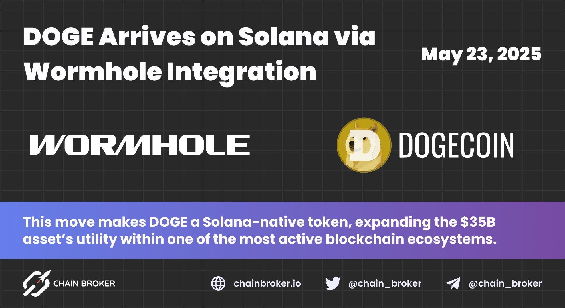 Wormhole Bridges Dogecoin to Solana Wormhole Bridges Dogecoin to Solana