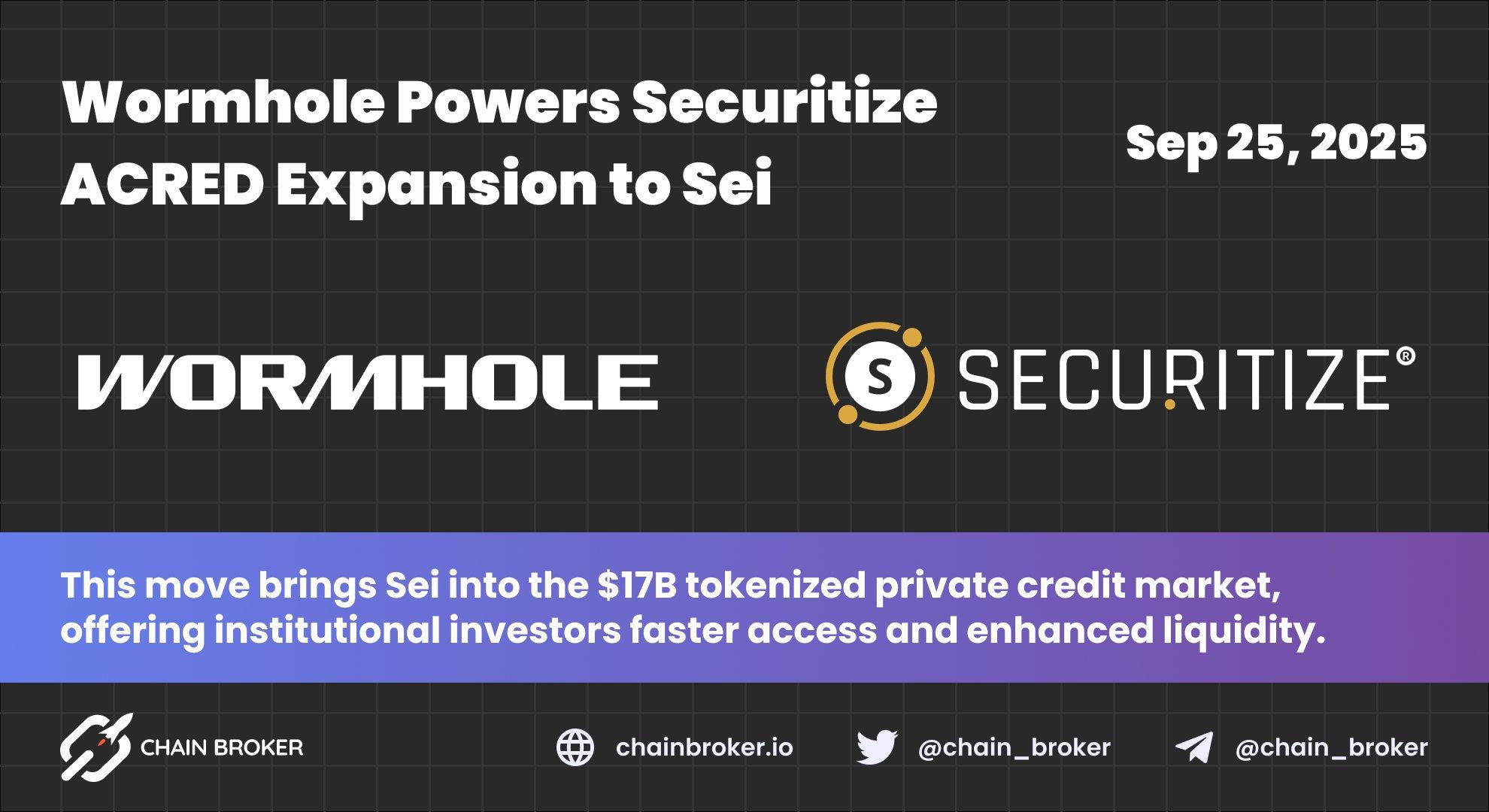 Wormhole Powers Securitize ACRED Expansion to Sei Wormhole Powers Securitize ACRED Expansion to Sei