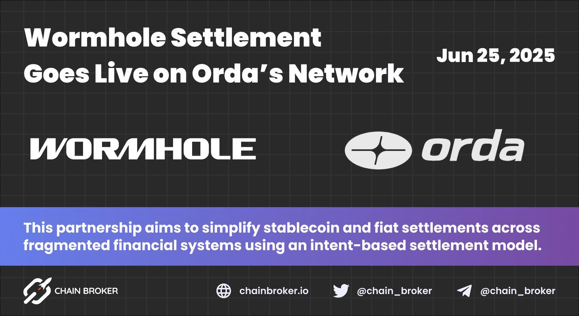 Wormhole Settlement Goes Live on Orda’s Network Wormhole Settlement Goes Live on Orda’s Network