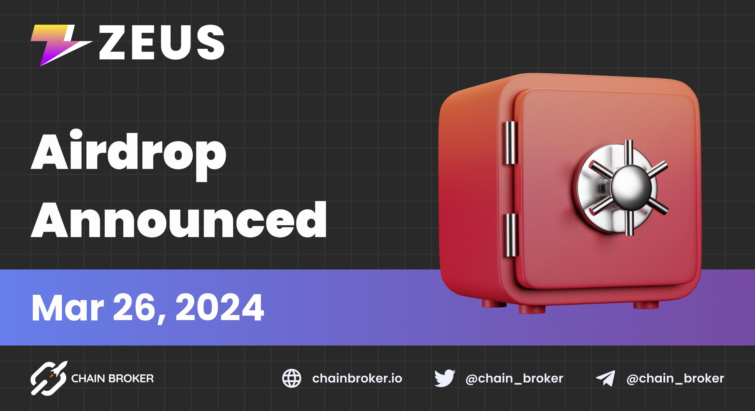 Zeus Network announces an upcoming Airdrop Campaign Zeus Network announces an upcoming Airdrop Campaign