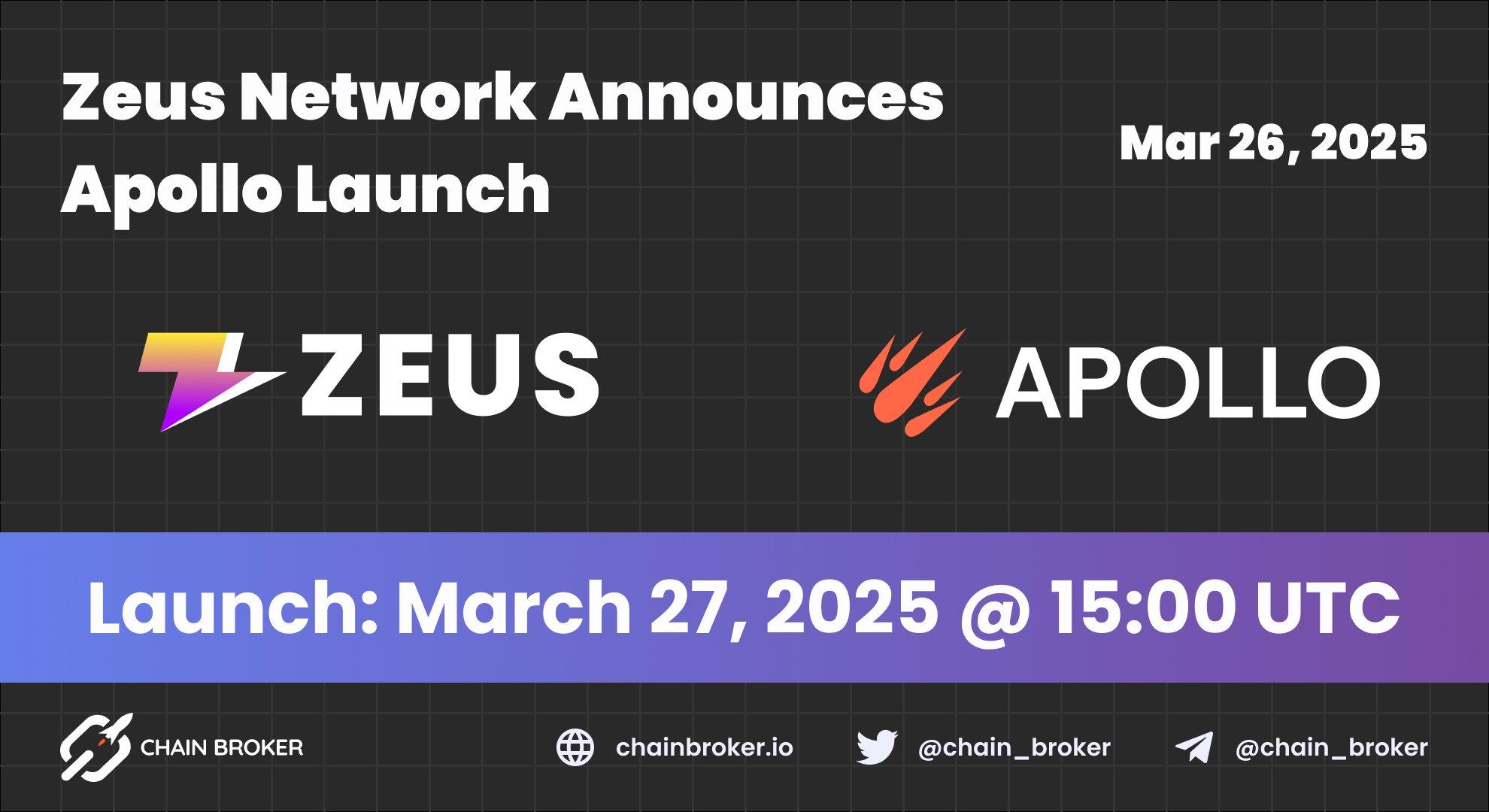Zeus Network Announces Apollo Launch Zeus Network Announces Apollo Launch