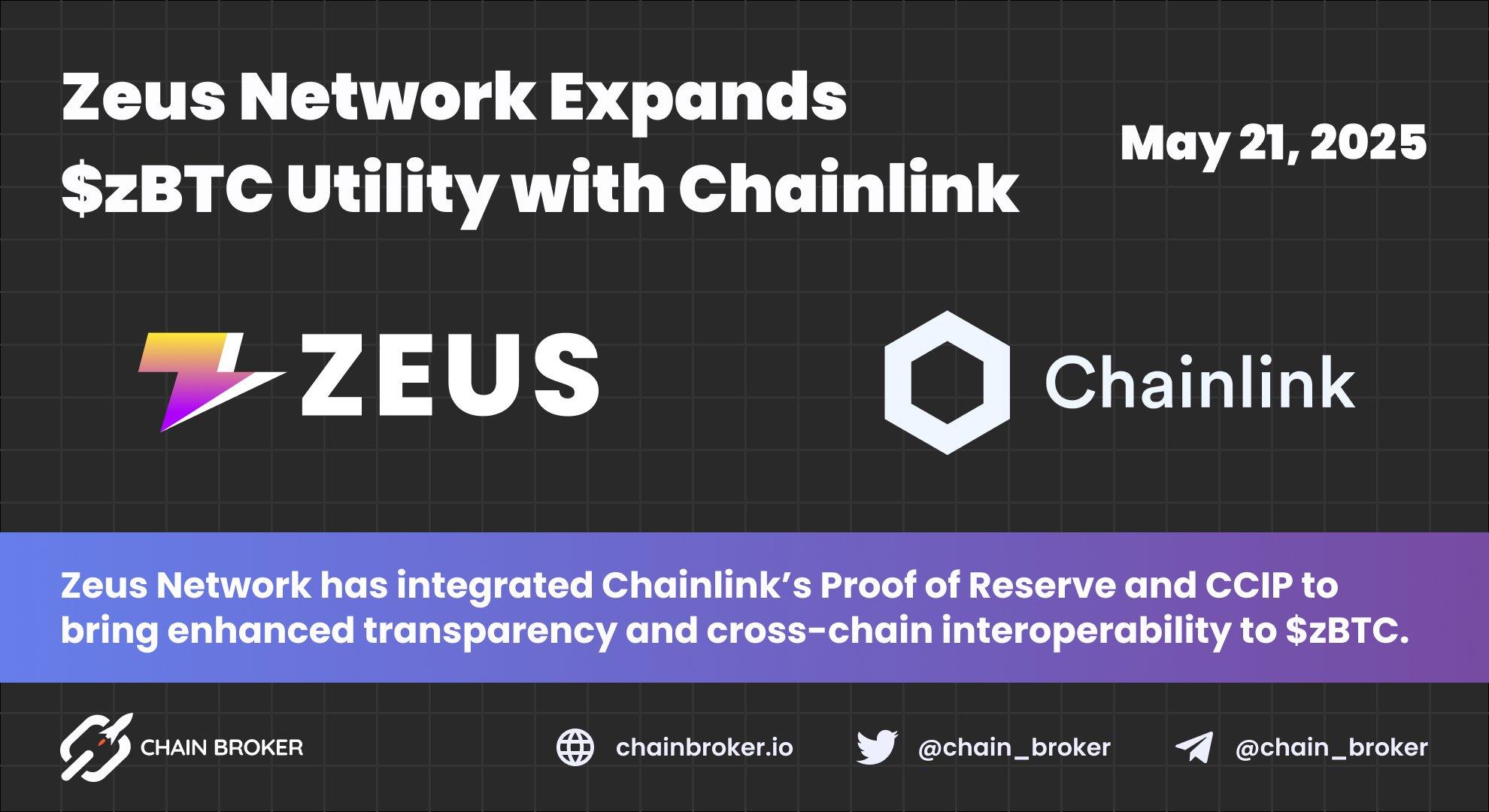Zeus Network Expands $zBTC Utility with Chainlink Integration Zeus Network Expands $zBTC Utility with Chainlink Integration