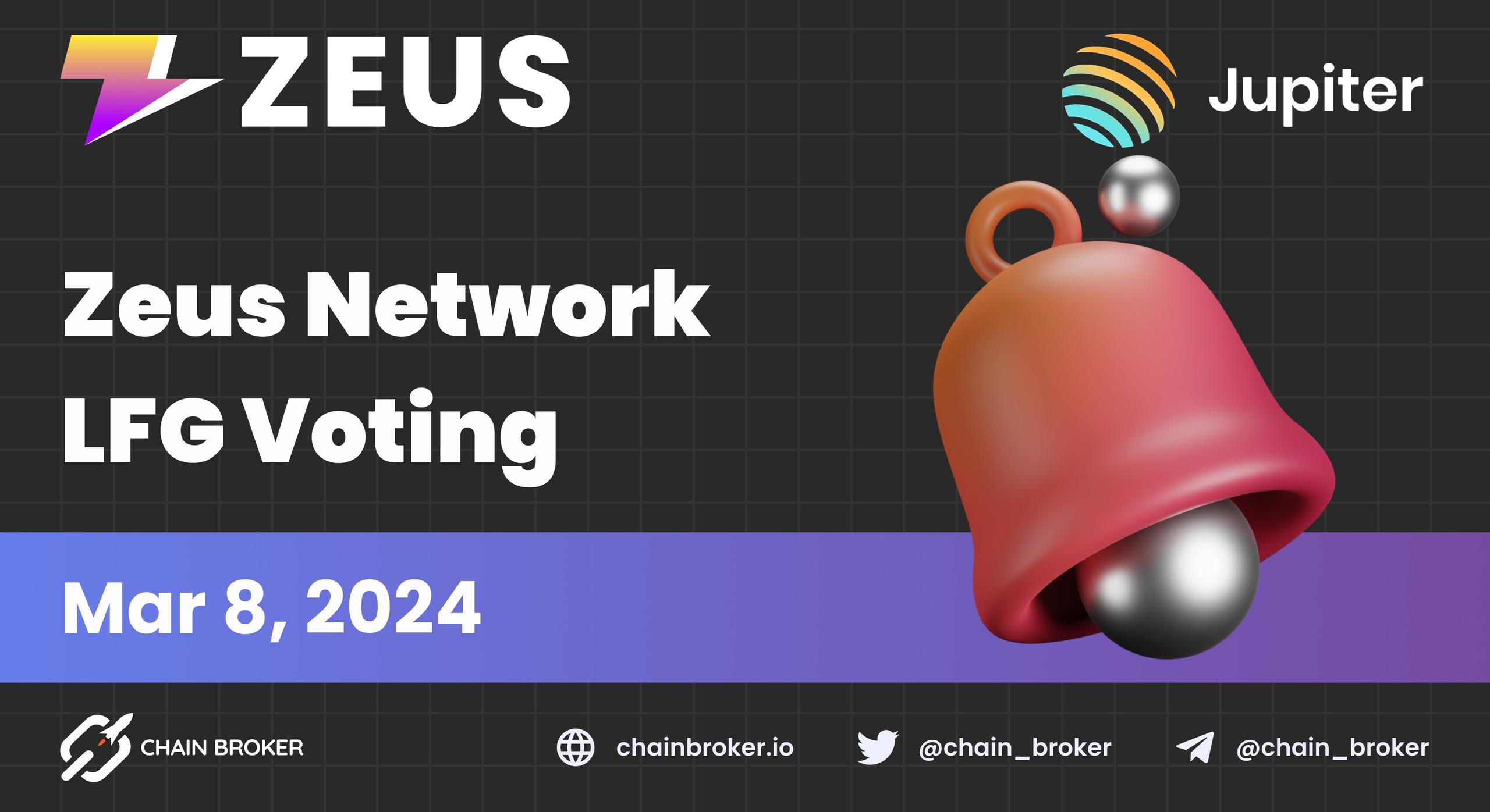 Zeus Network joins Initial Voting on Jupiter Zeus Network joins Initial Voting on Jupiter