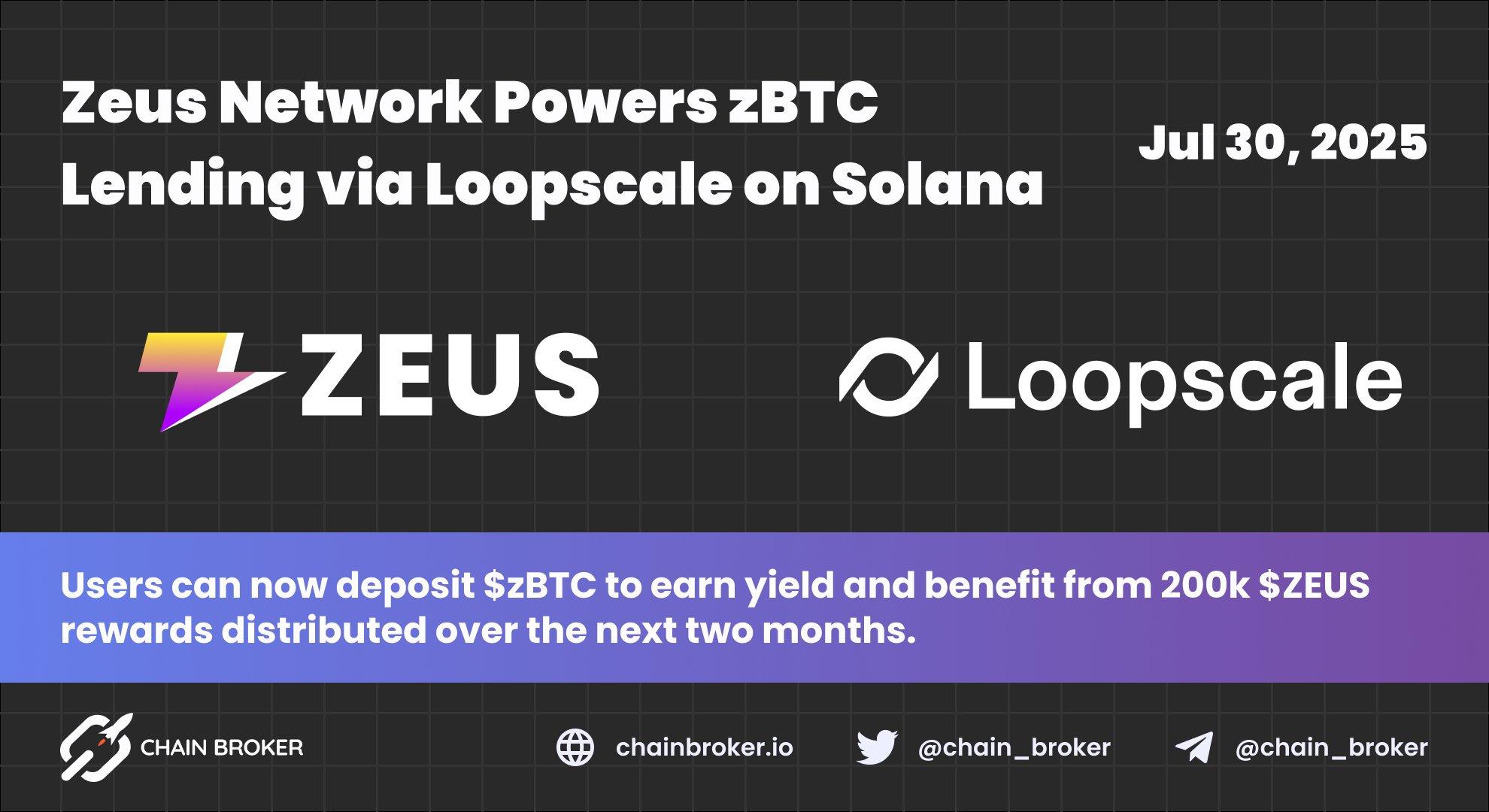 Zeus Network Powers zBTC Lending via Loopscale on Solana Zeus Network Powers zBTC Lending via Loopscale on Solana